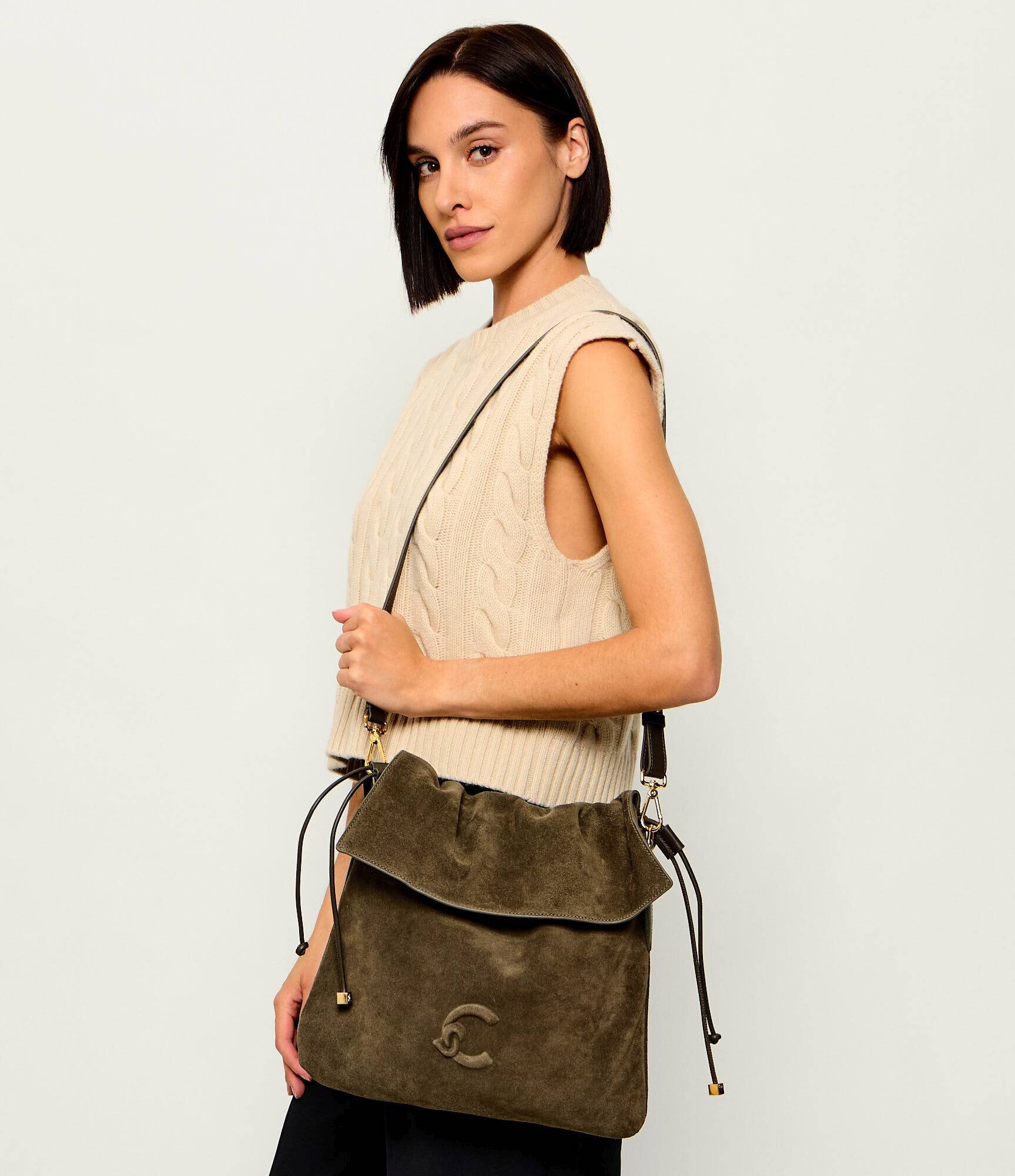 COCCINELLE Geantă tip sac Lidia | piele întoarsă