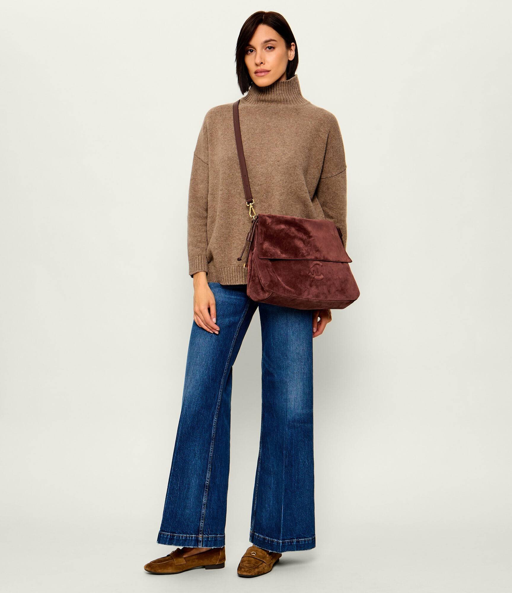 COCCINELLE Geantă tip sac Lidia | piele întoarsă