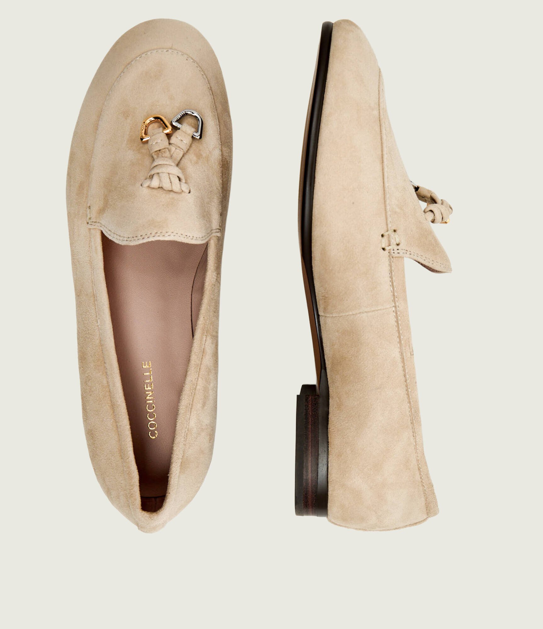 COCCINELLE Pantofi lords LOOP | piele întoarsă