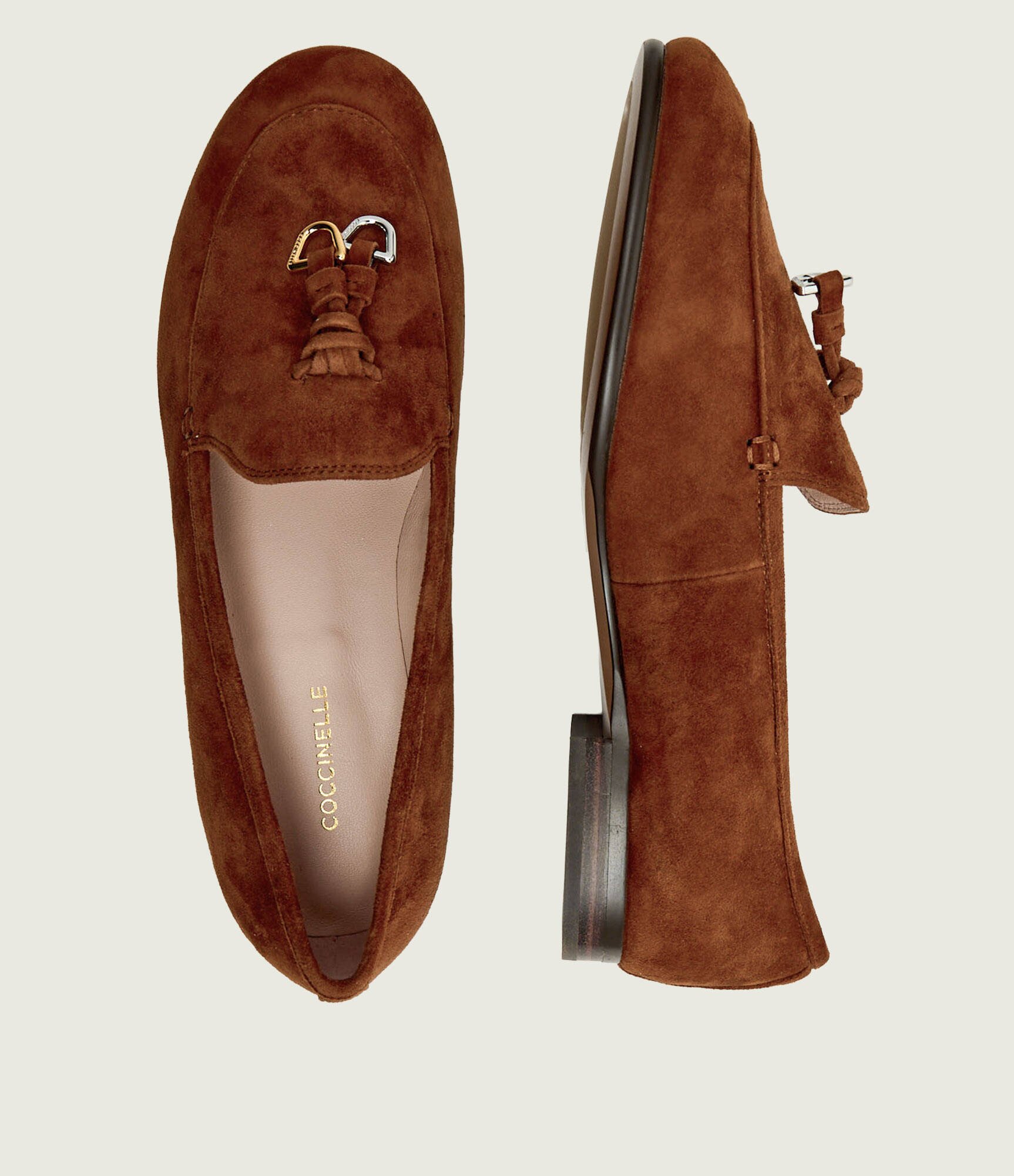 COCCINELLE Pantofi lords LOOP | piele întoarsă