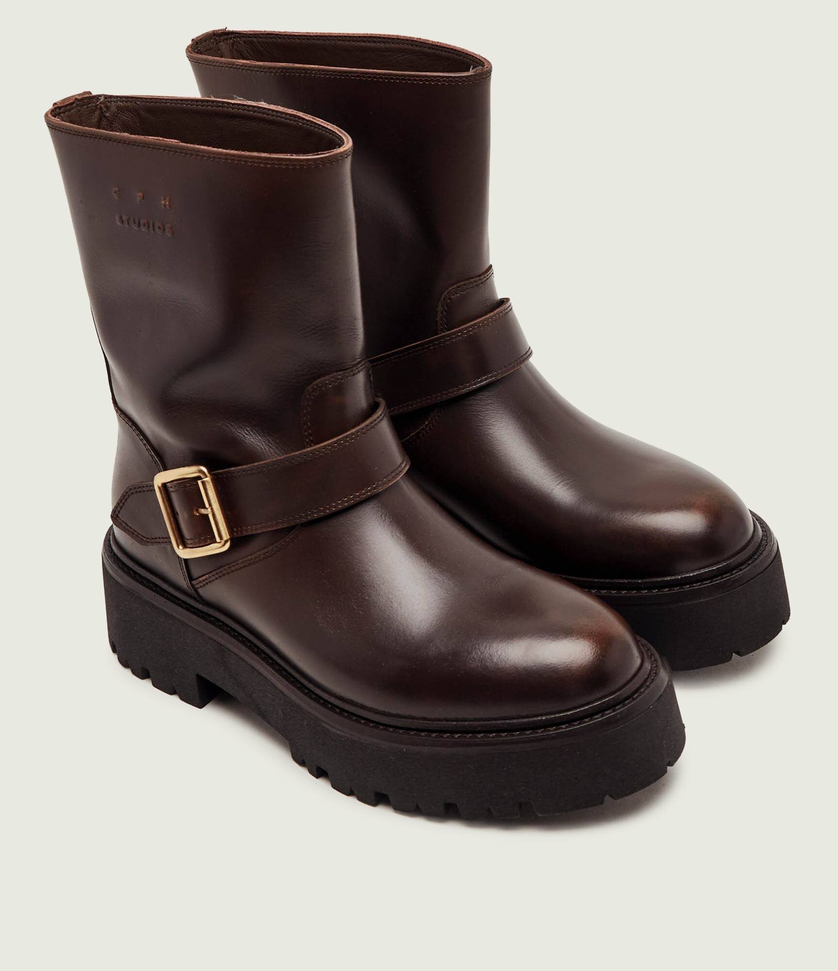 COPENHAGEN STUDIOS De piele botine cu platformă CPH900