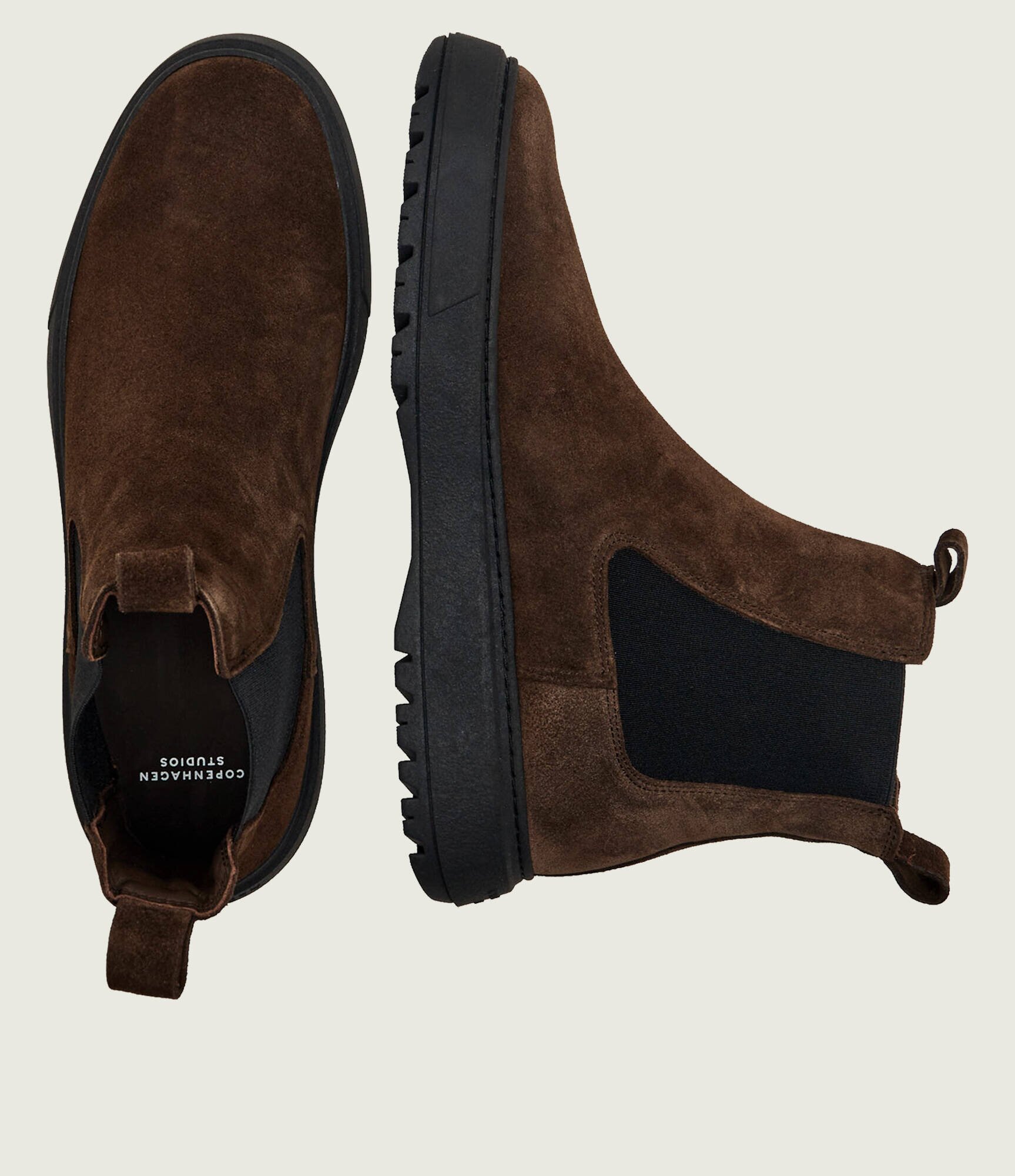 COPENHAGEN STUDIOS Ghete chelsea CPH603M | zamsz cu adaos de piele