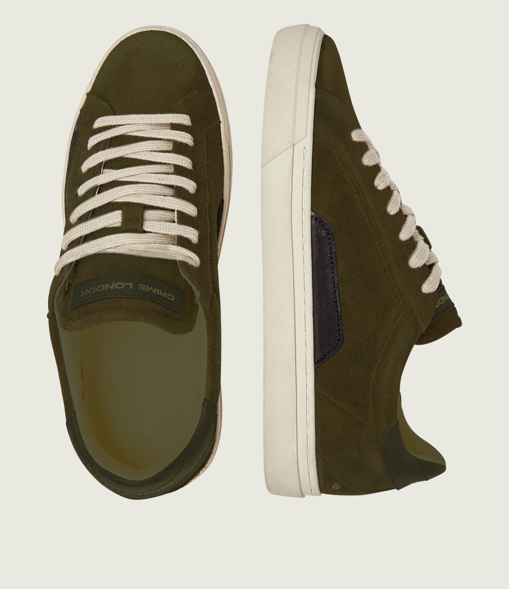 Crime London Sneakers Essential | piele întoarsă cu adaos de piele