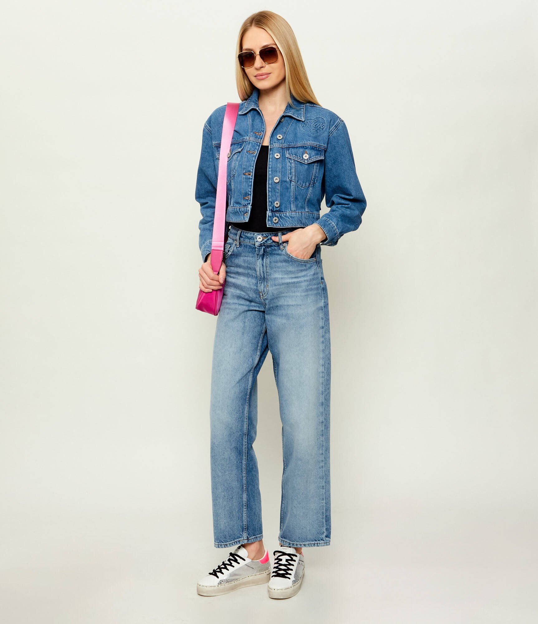 Crime London Teniși din piele DISTRESSED