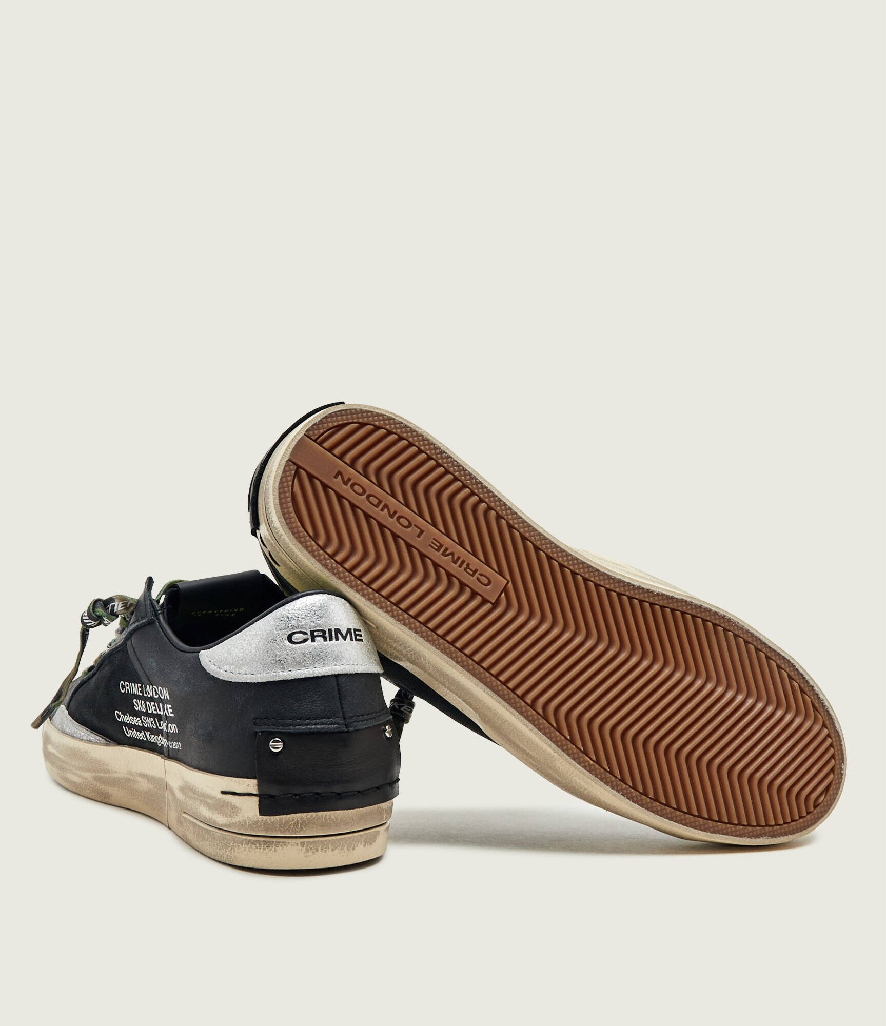 Crime London Teniși din piele SKATE
