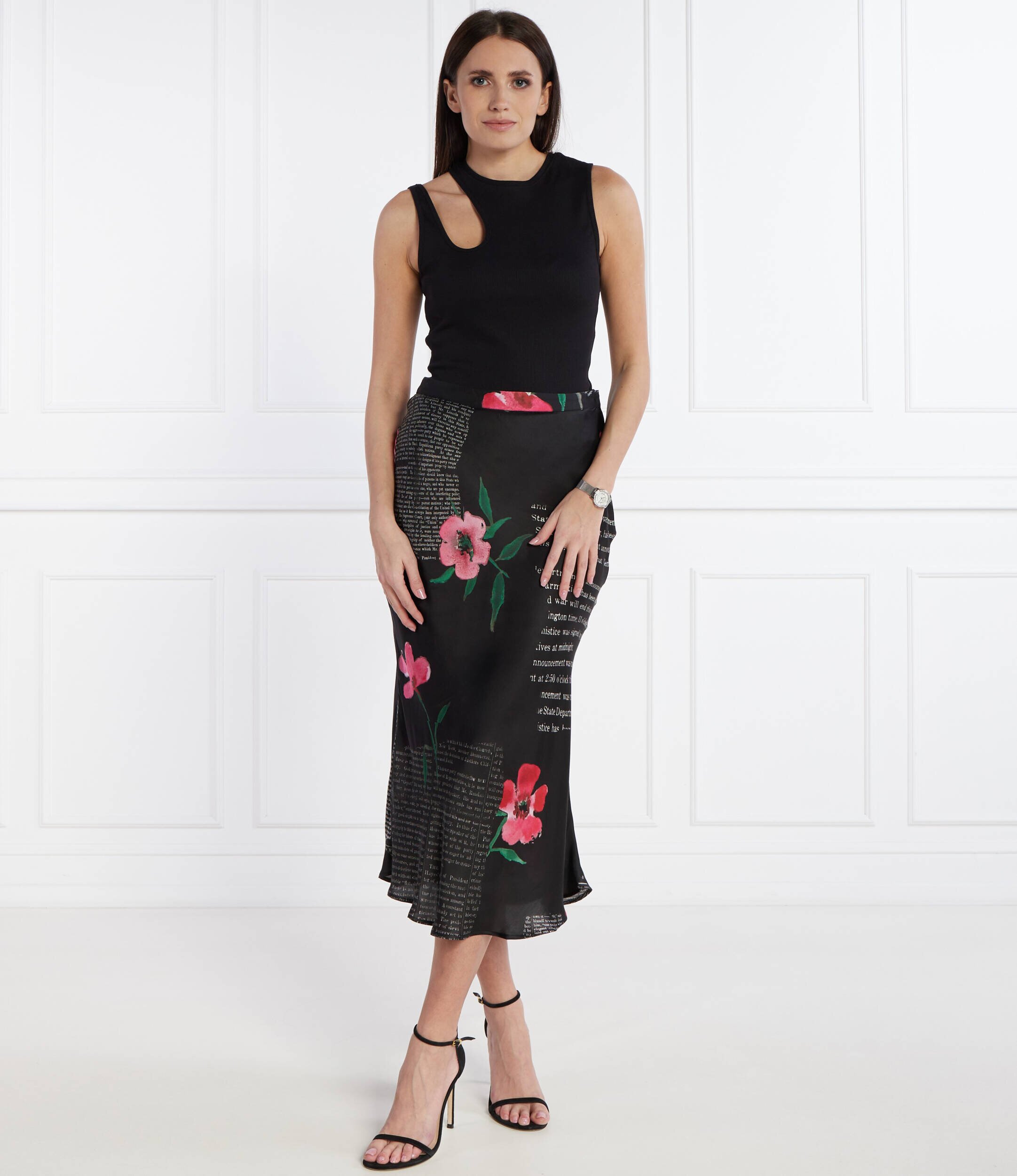 Desigual De satin fustă