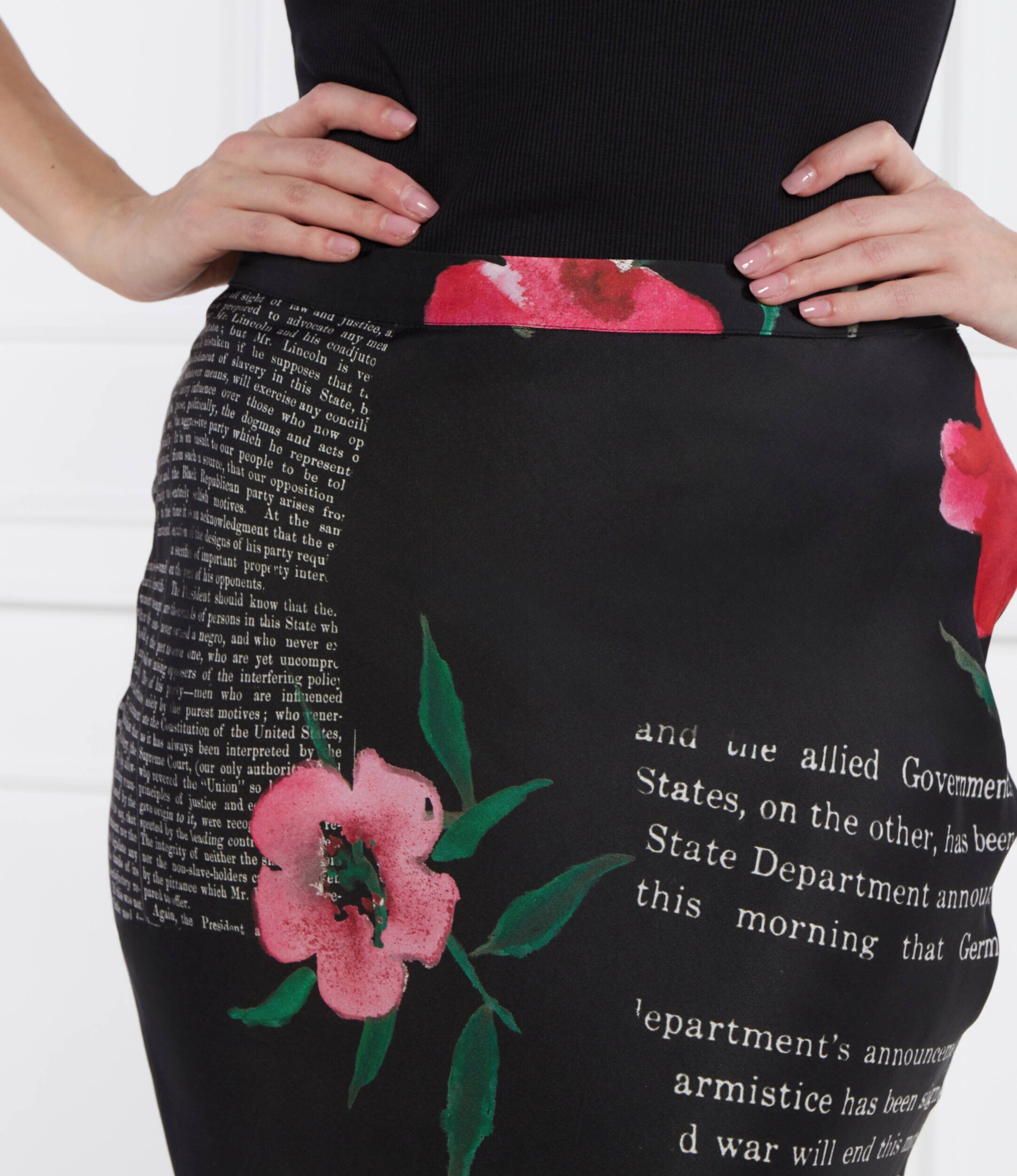 Desigual De satin fustă