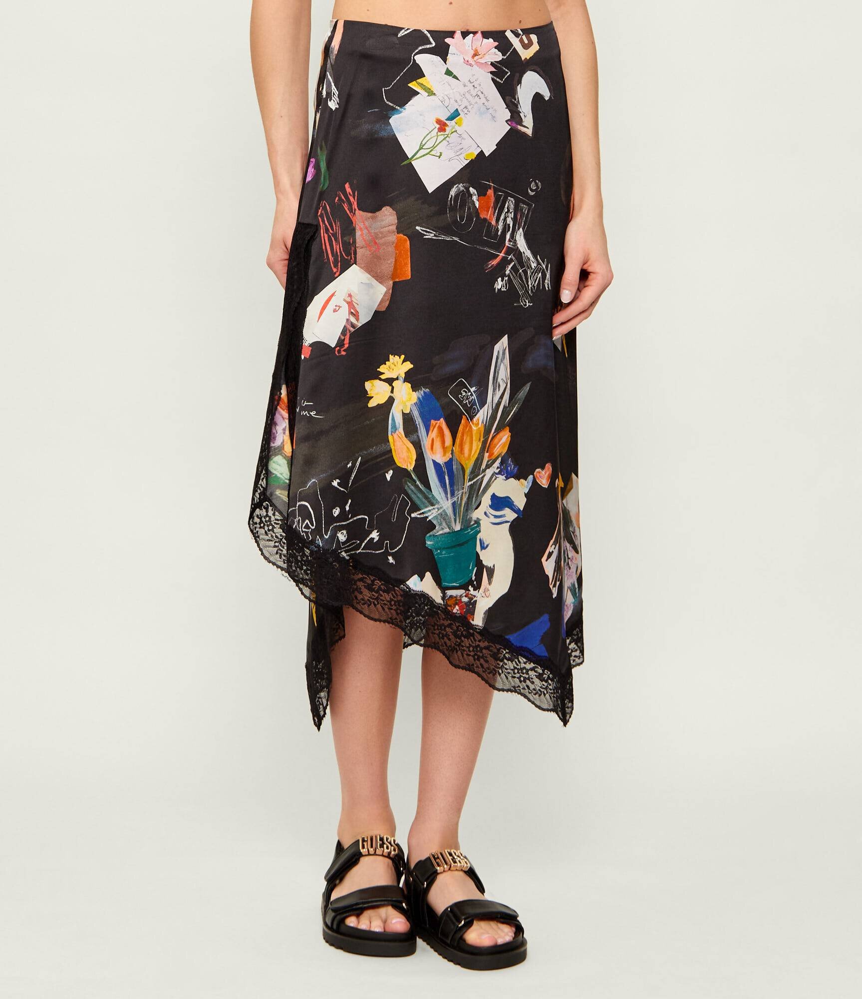 Desigual De satin fustă Collage