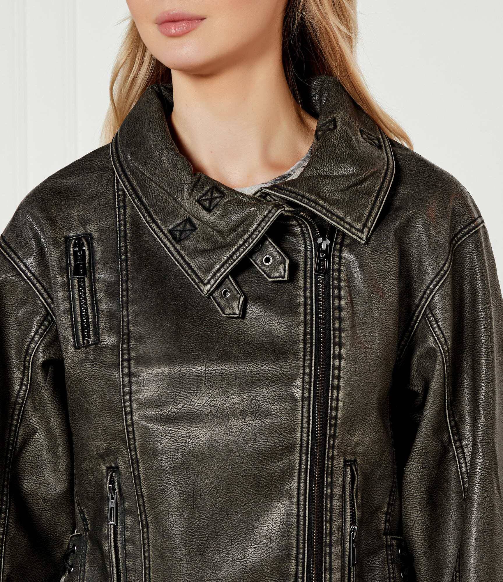 Desigual Geacă de piele CHAQ_SACRAMENTO | Oversize fit