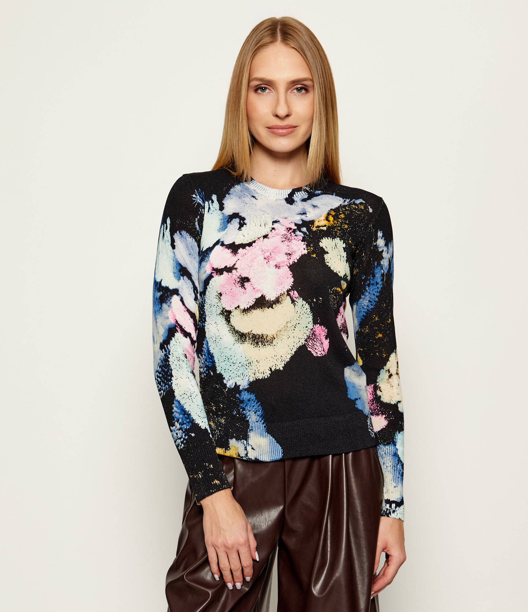 Desigual Pulover JERS_NENUFAR| X MR. CHRISTIAN LACROIX | regular fit | cu adaos de in