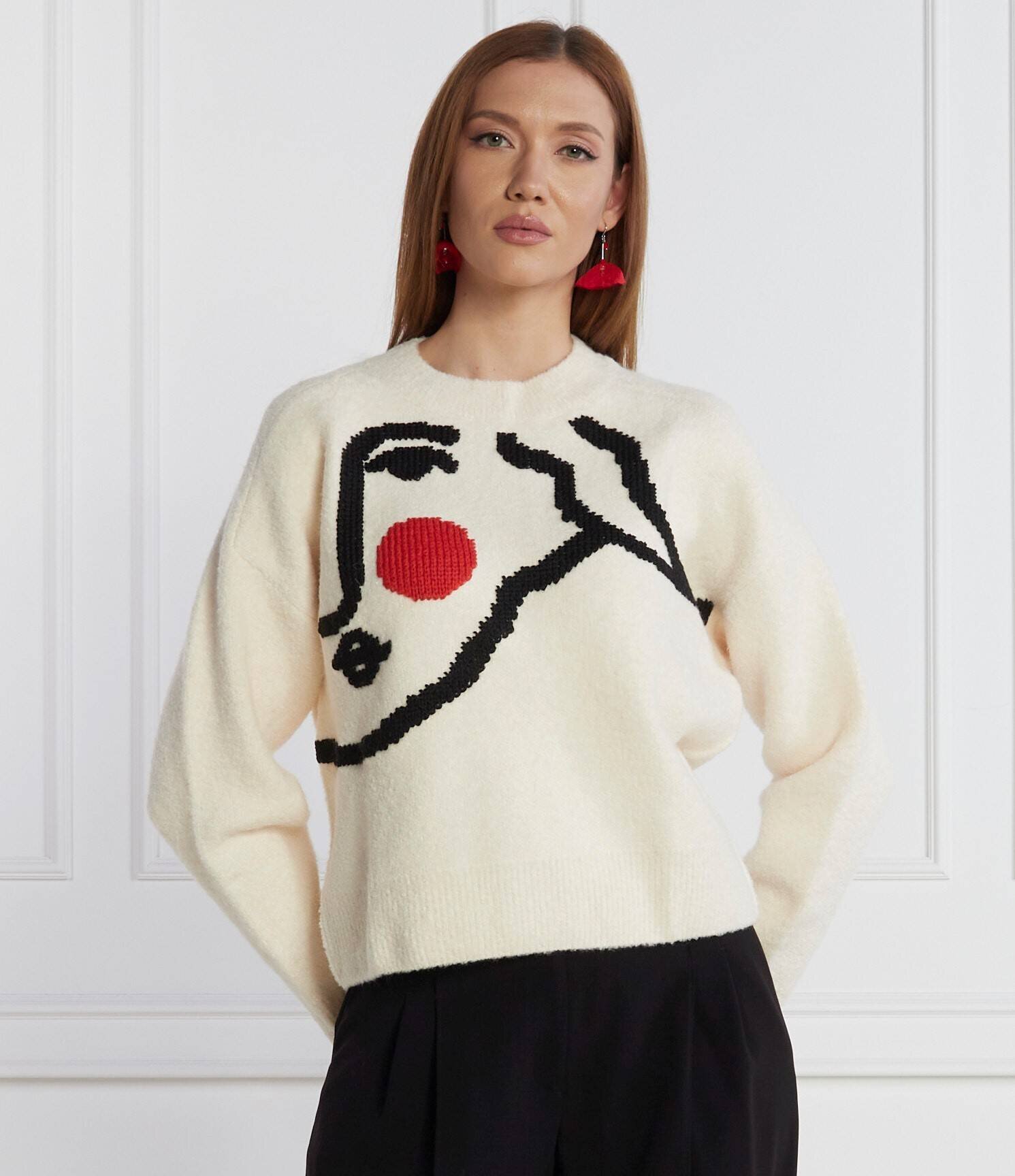 Desigual Pulover | Regular Fit cu adaos de lână