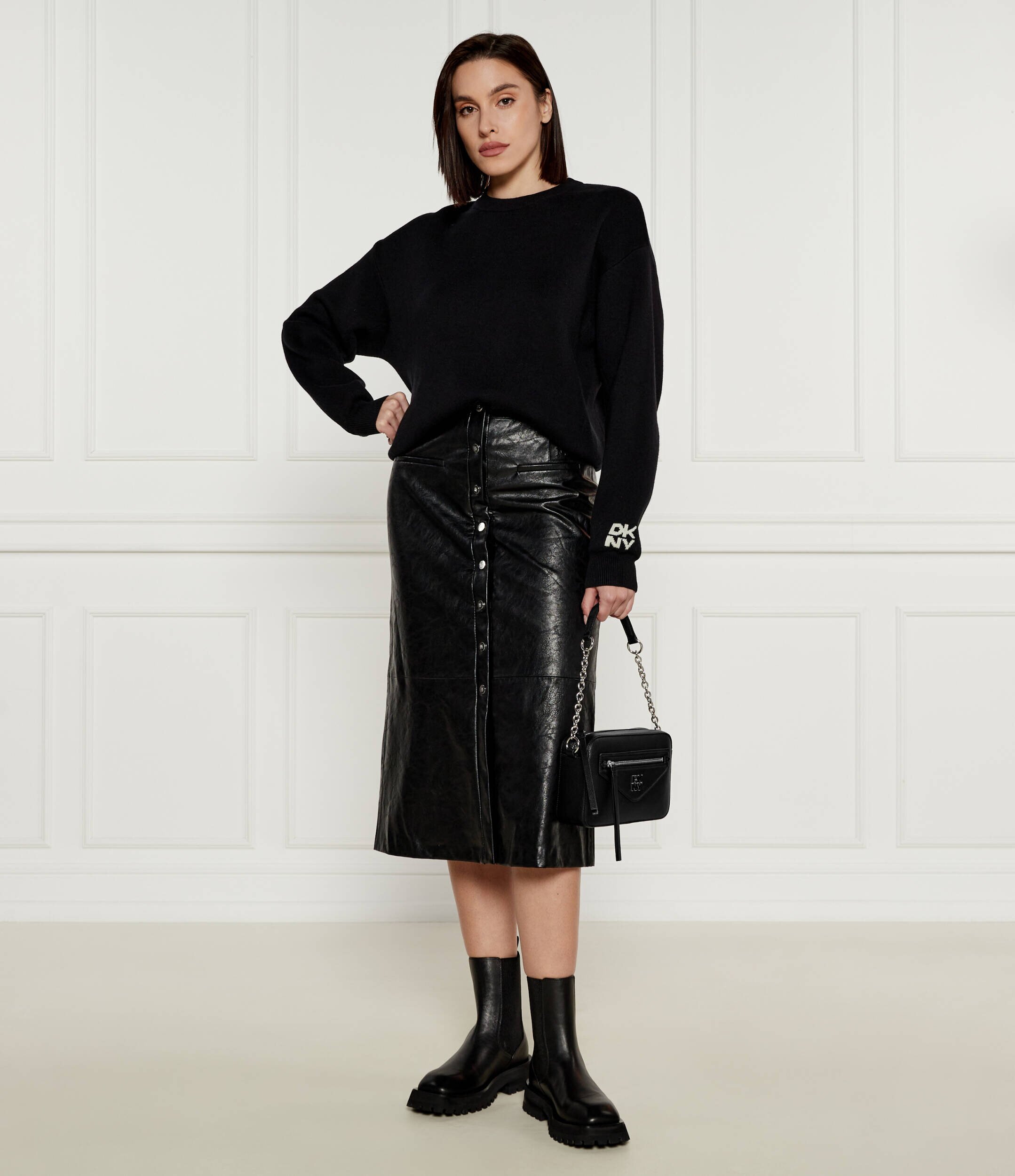 DKNY De piele geantă poștaș
