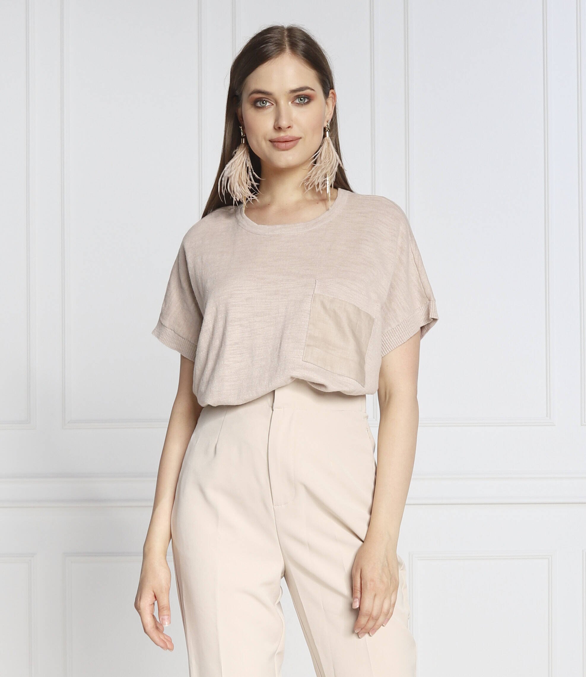 DKNY hanorac | Oversize fit | cu adaos de in