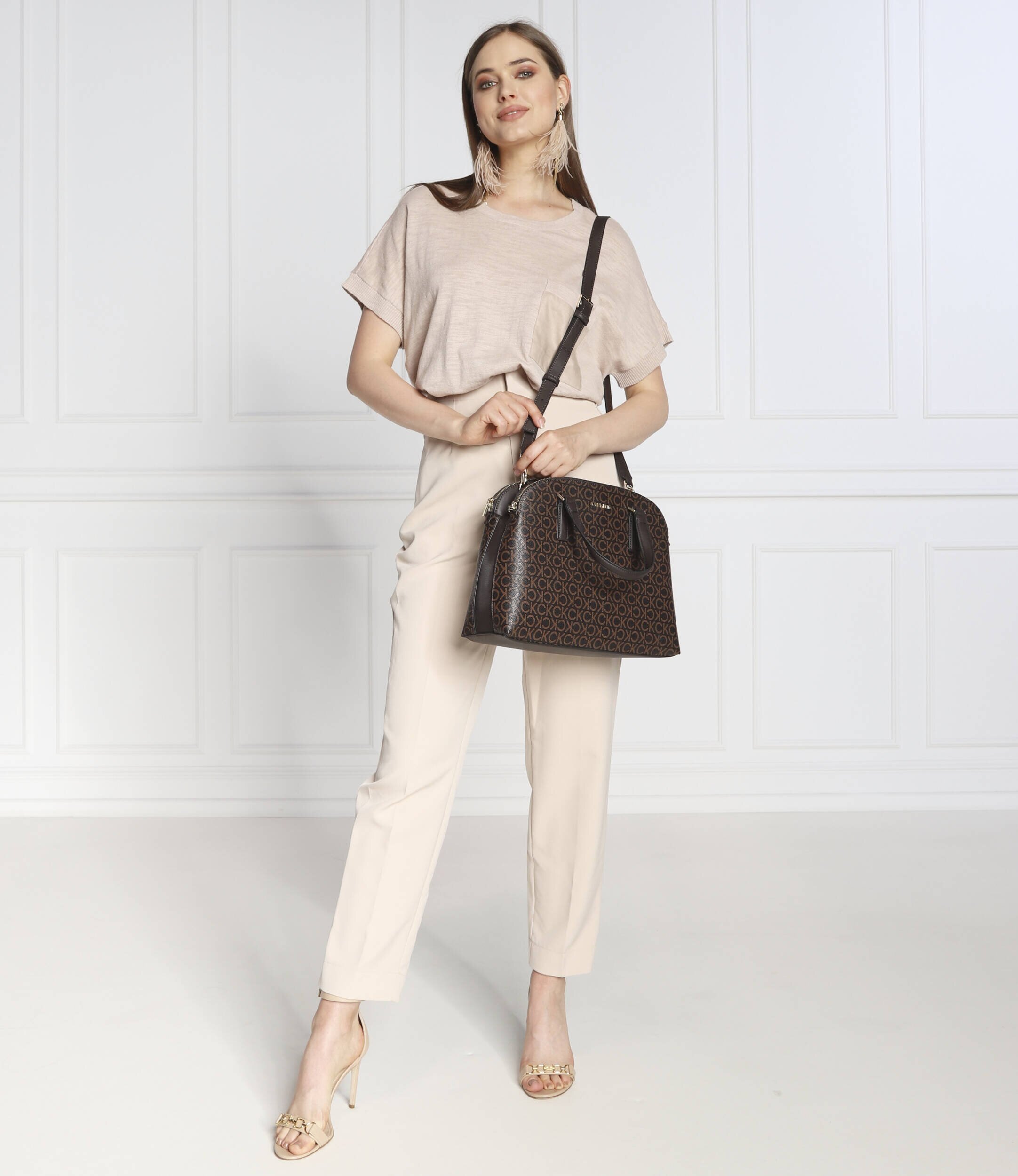 DKNY hanorac | Oversize fit | cu adaos de in
