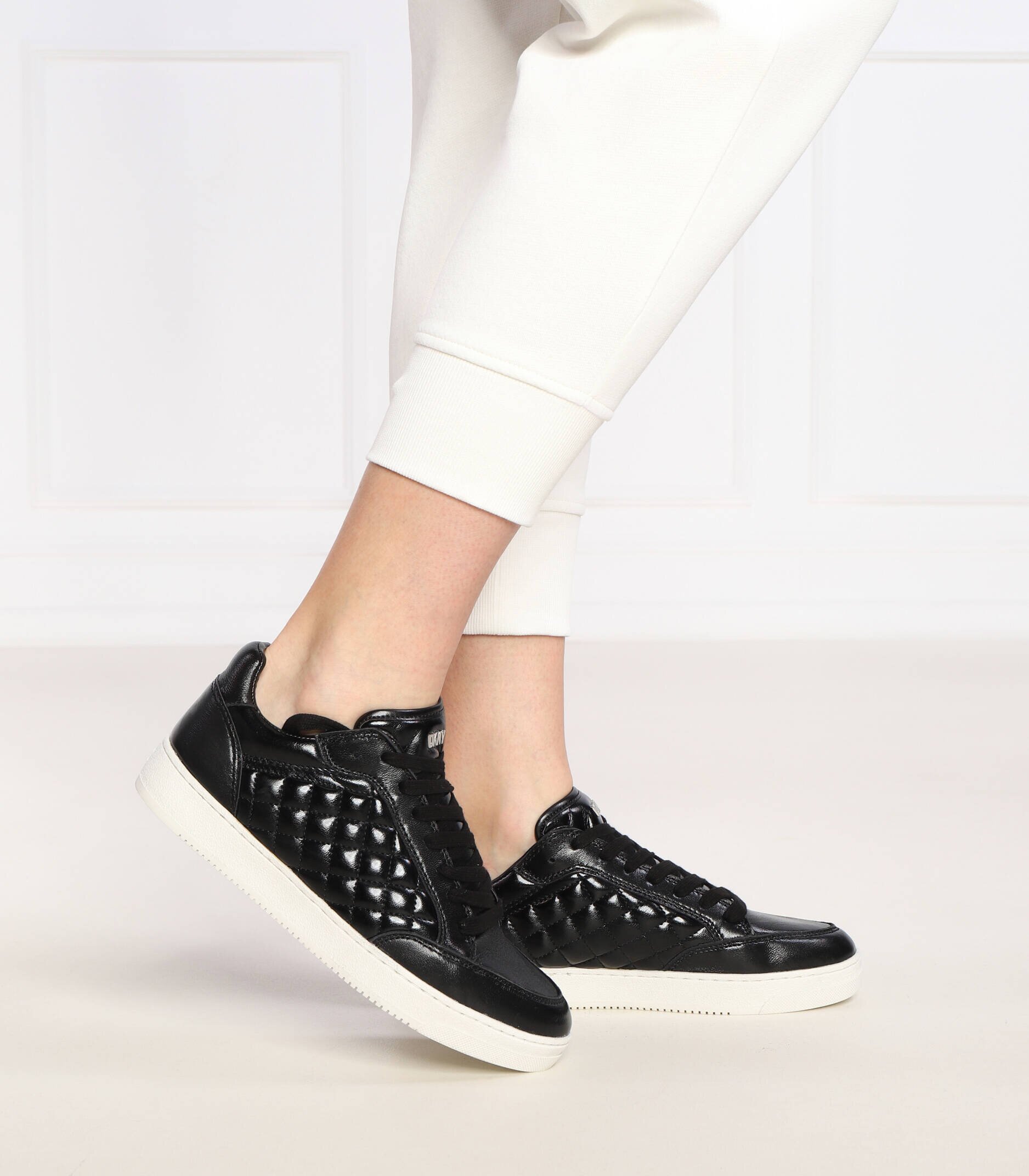 DKNY Sneakers cu adaos de piele