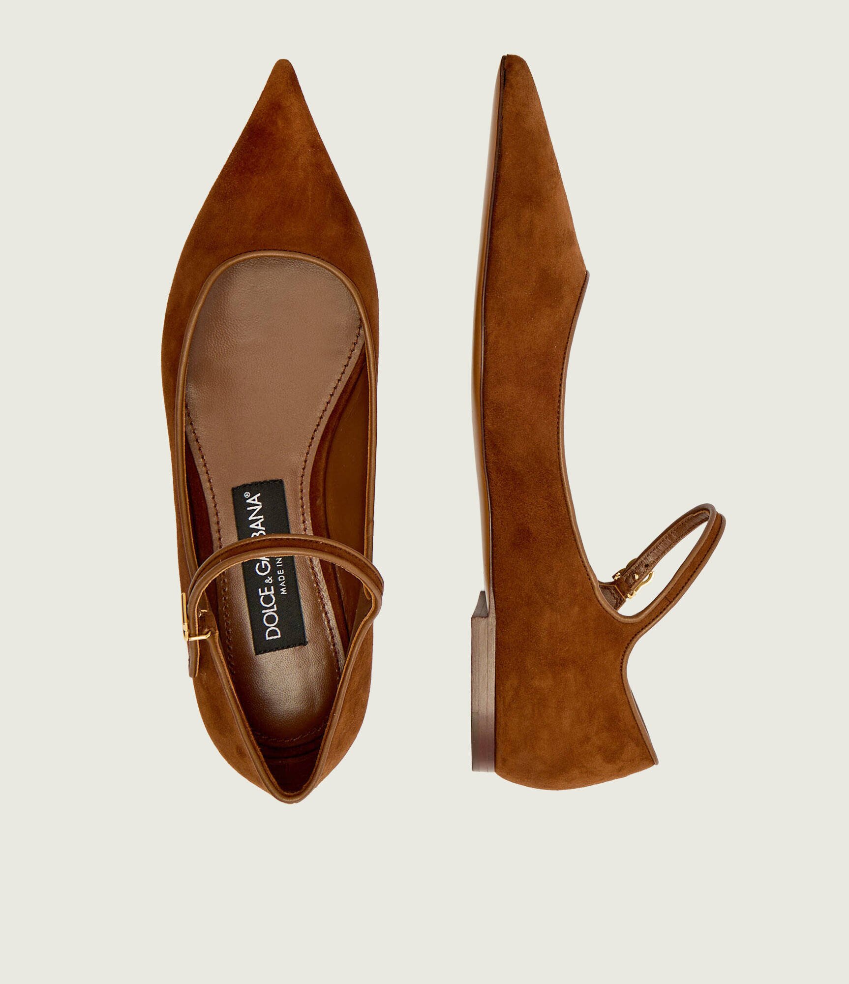 Dolce & Gabbana Balerini Mary Jane | piele întoarsă