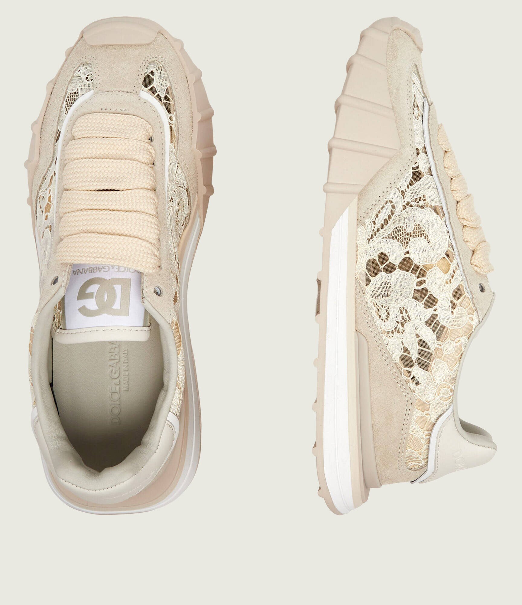 Dolce & Gabbana De dantelă sneakers | piele întoarsă