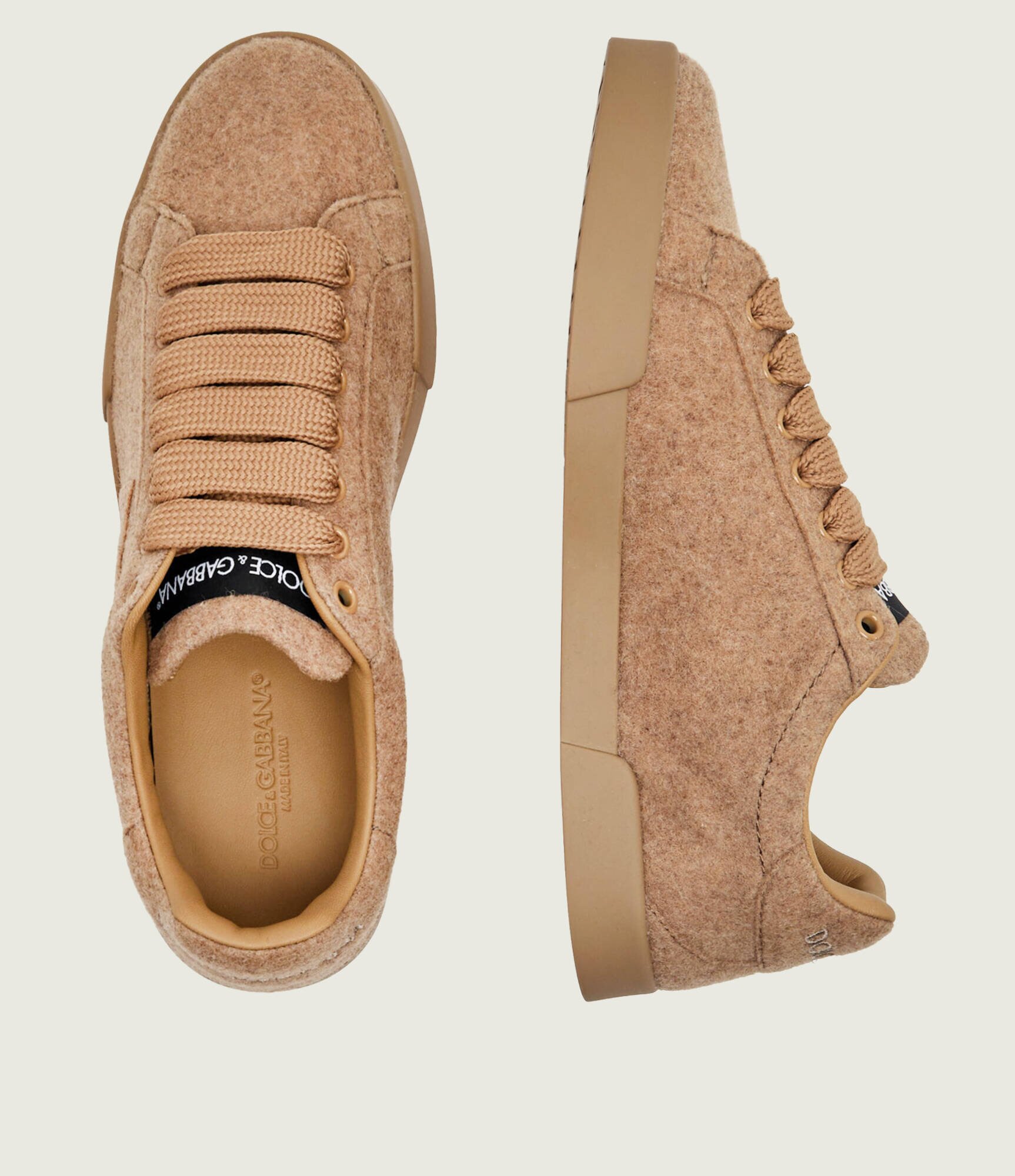 Dolce & Gabbana De lână sneakers Portofino M cu adaos de piele