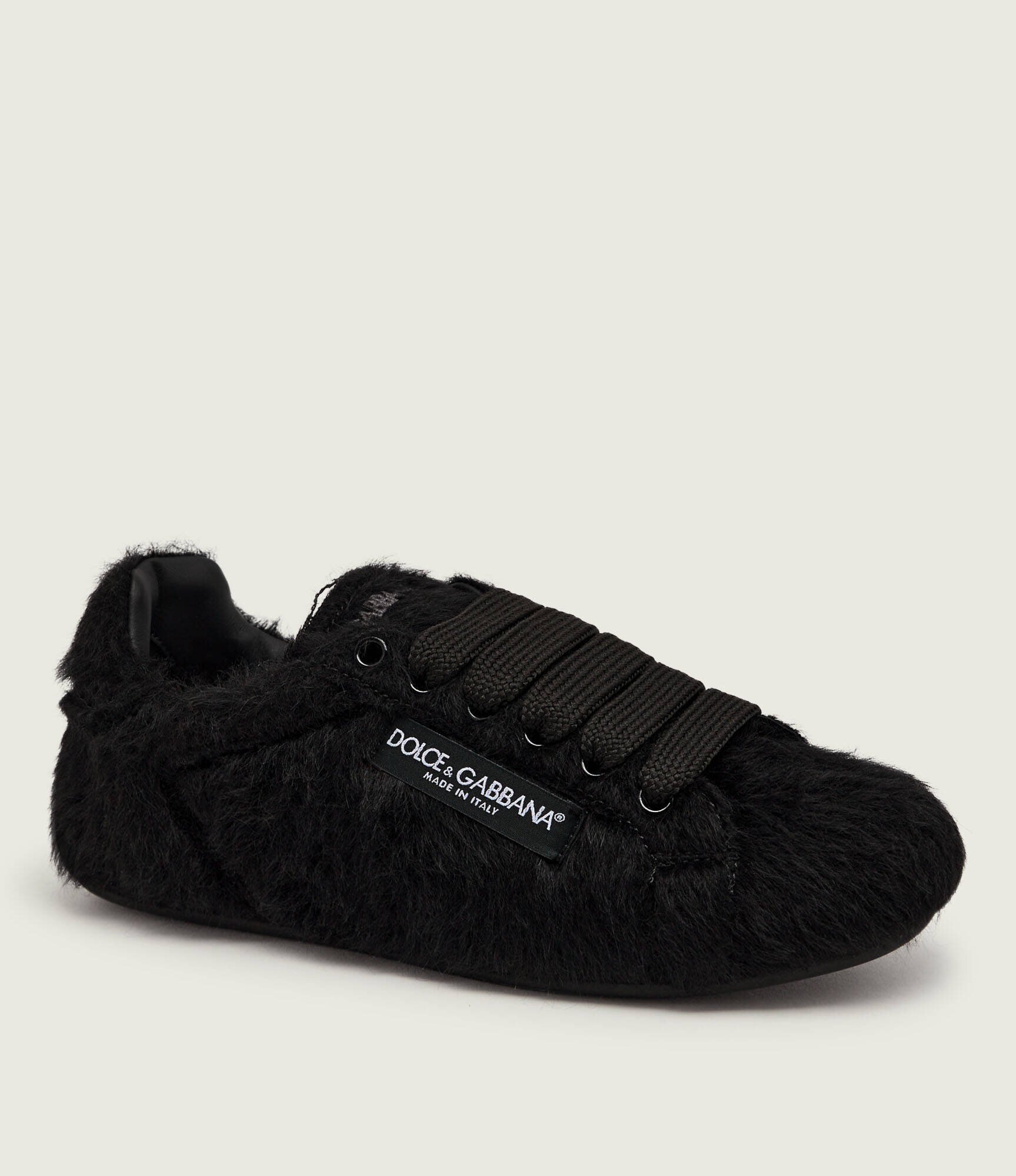 Dolce & Gabbana De lână sneakers Portofino Soft cu adaos de piele | shearling