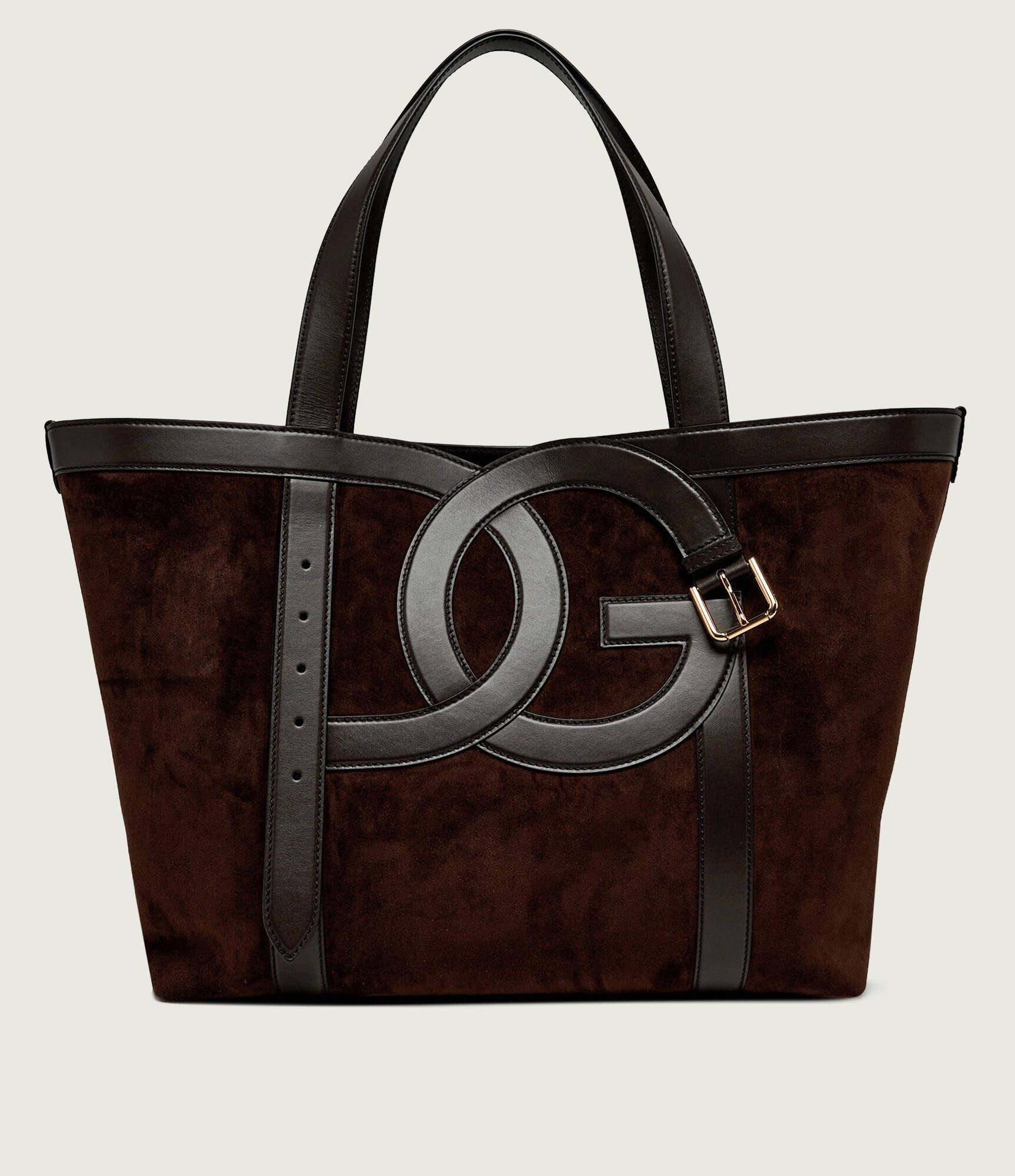 Dolce & Gabbana Geantă shopper + borsetă DG Belt | piele întoarsă