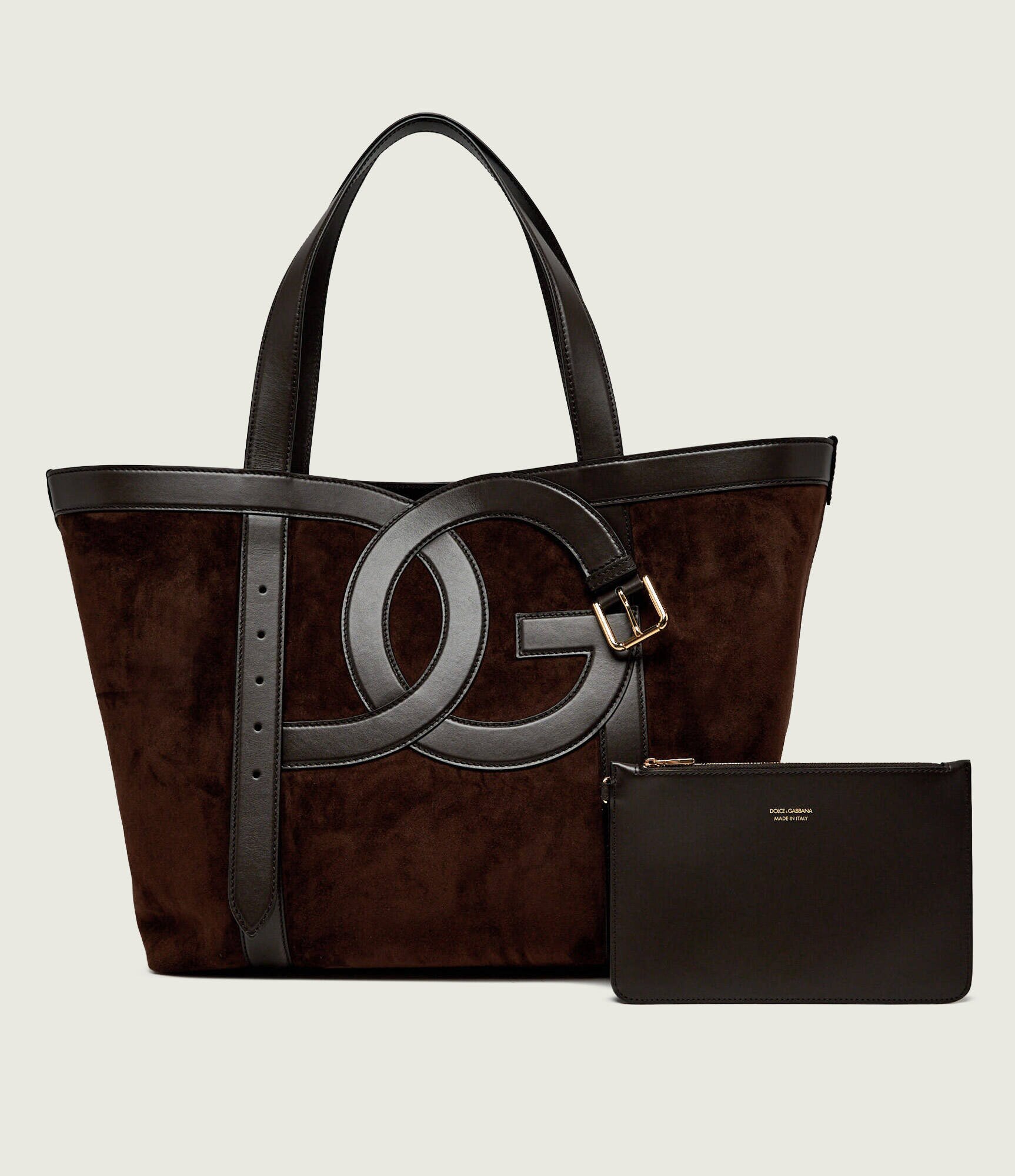 Dolce & Gabbana Geantă shopper + borsetă DG Belt | piele întoarsă