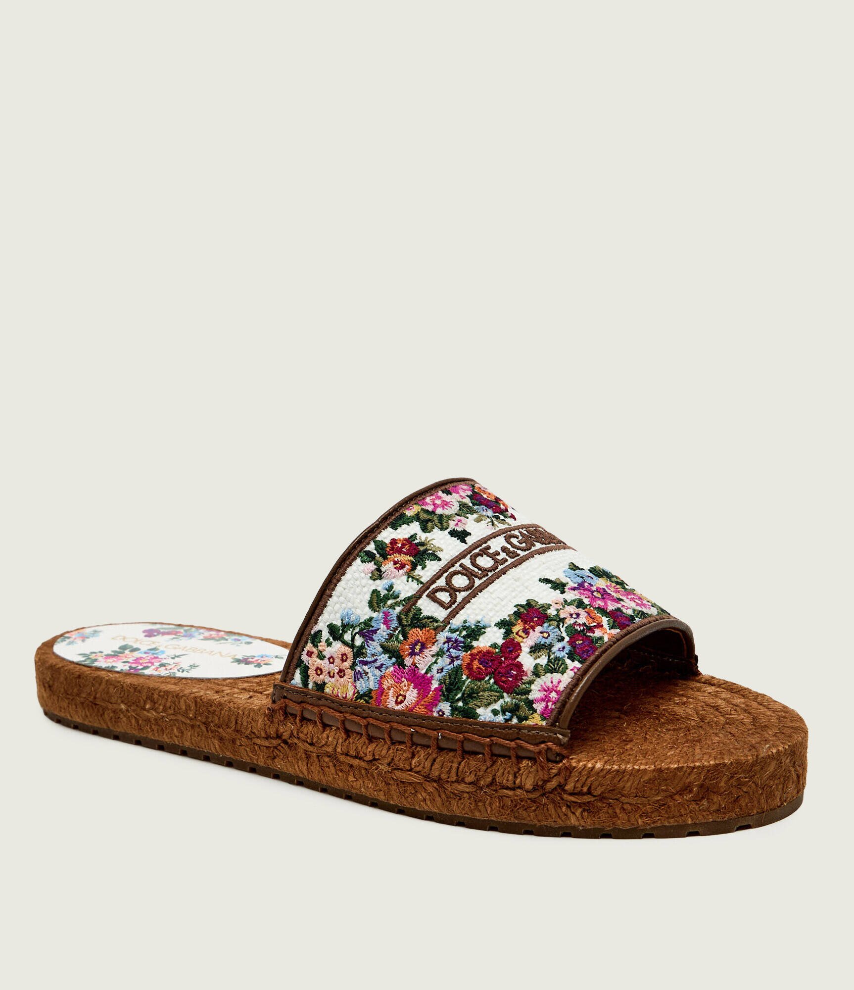 Dolce & Gabbana Șlapi cu adaos de piele