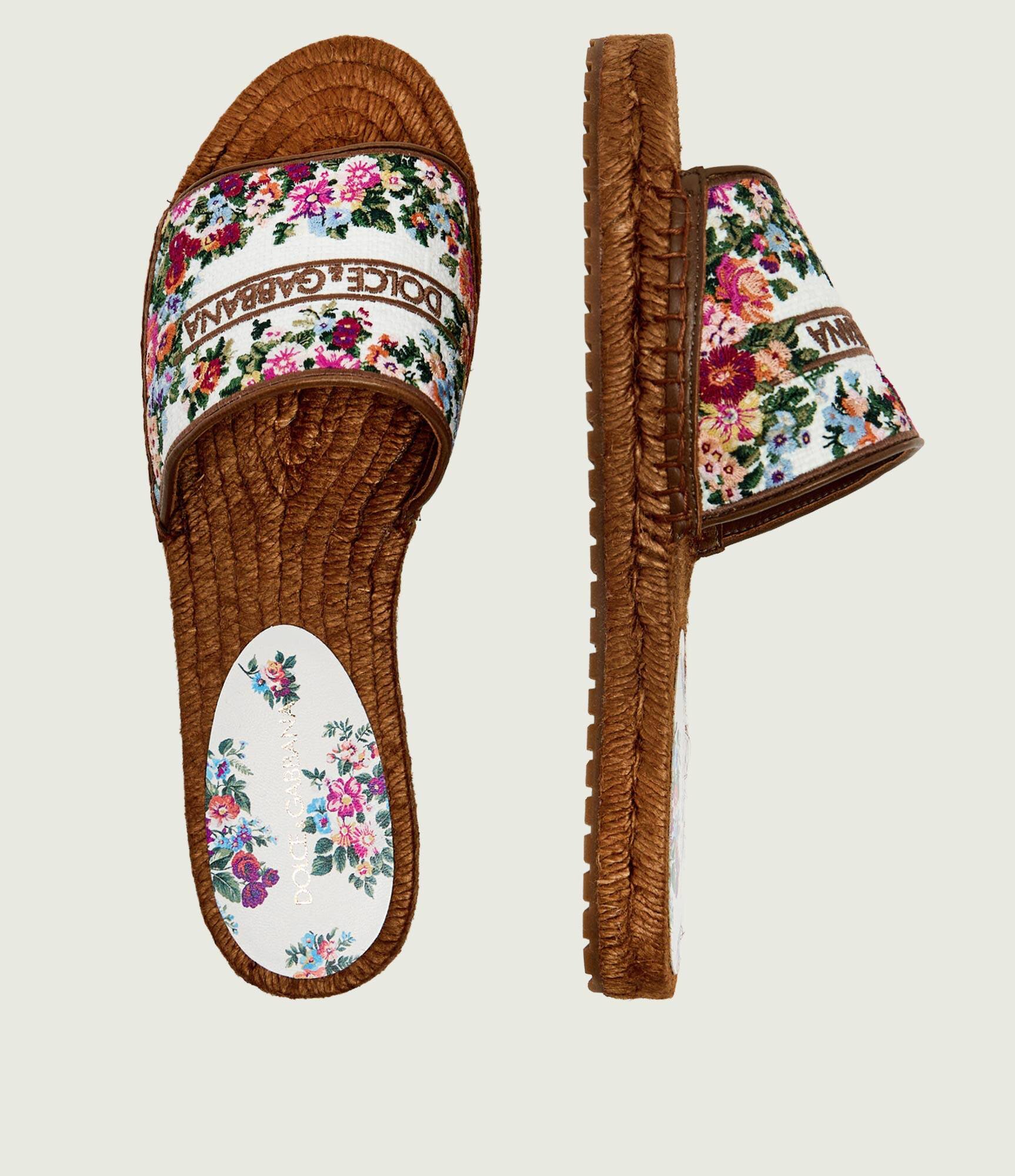 Dolce & Gabbana Șlapi cu adaos de piele