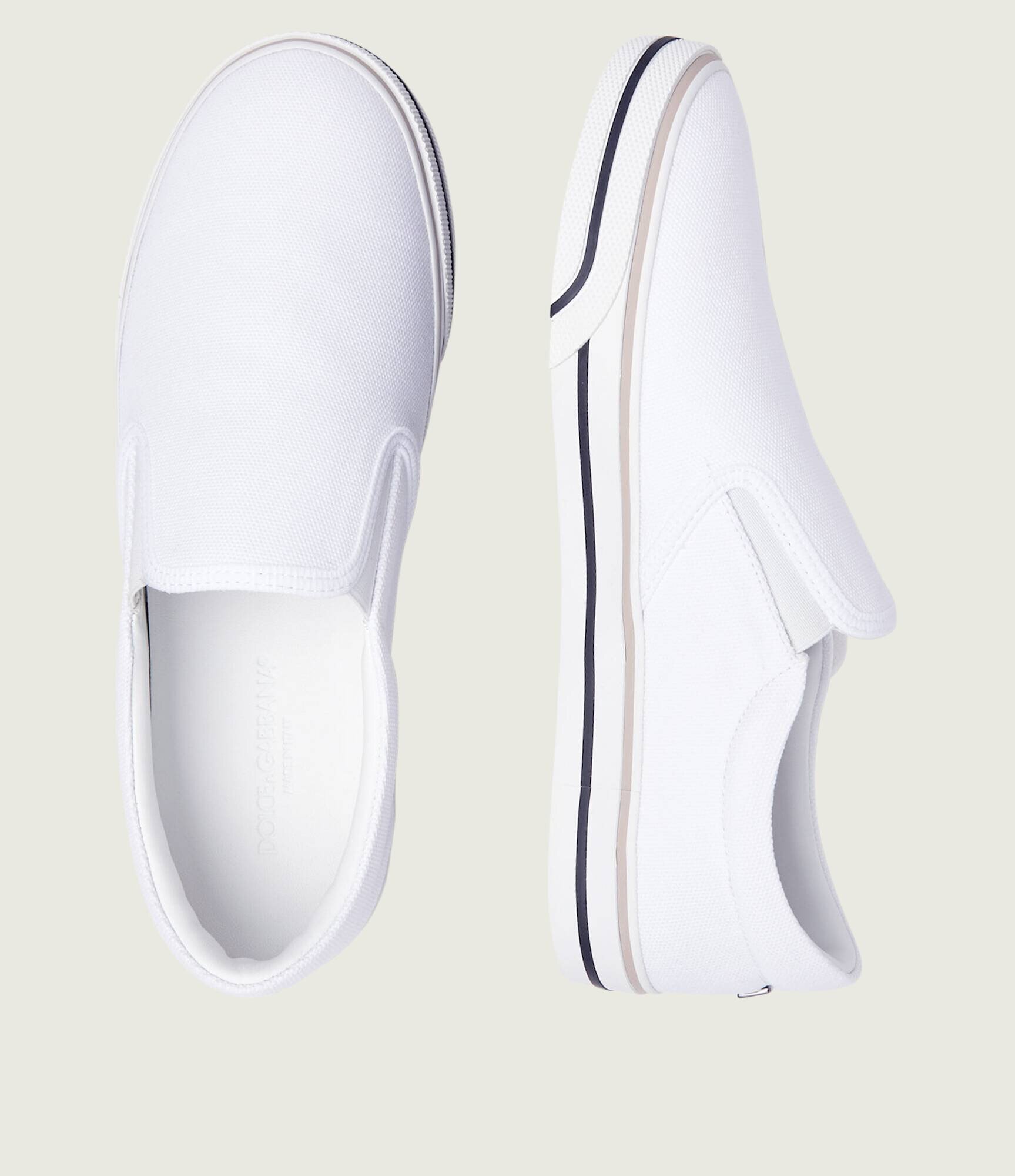 Dolce & Gabbana Slip on cu adaos de piele