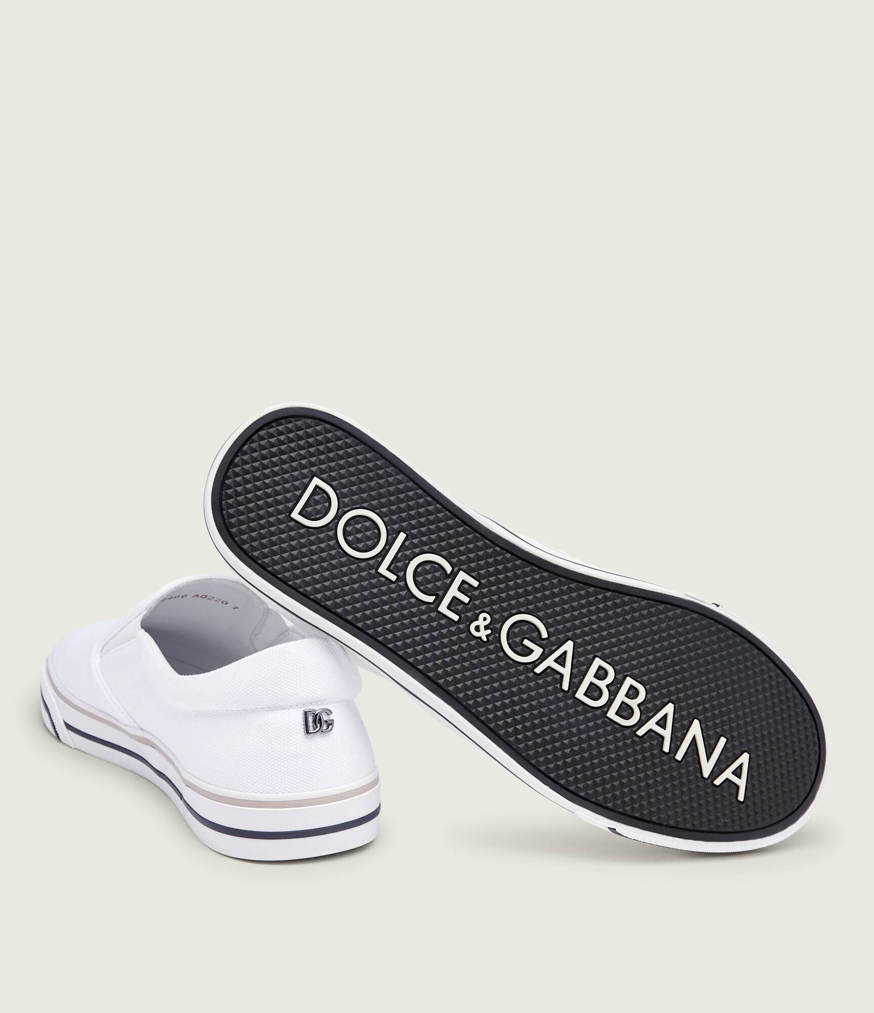 Dolce & Gabbana Slip on cu adaos de piele
