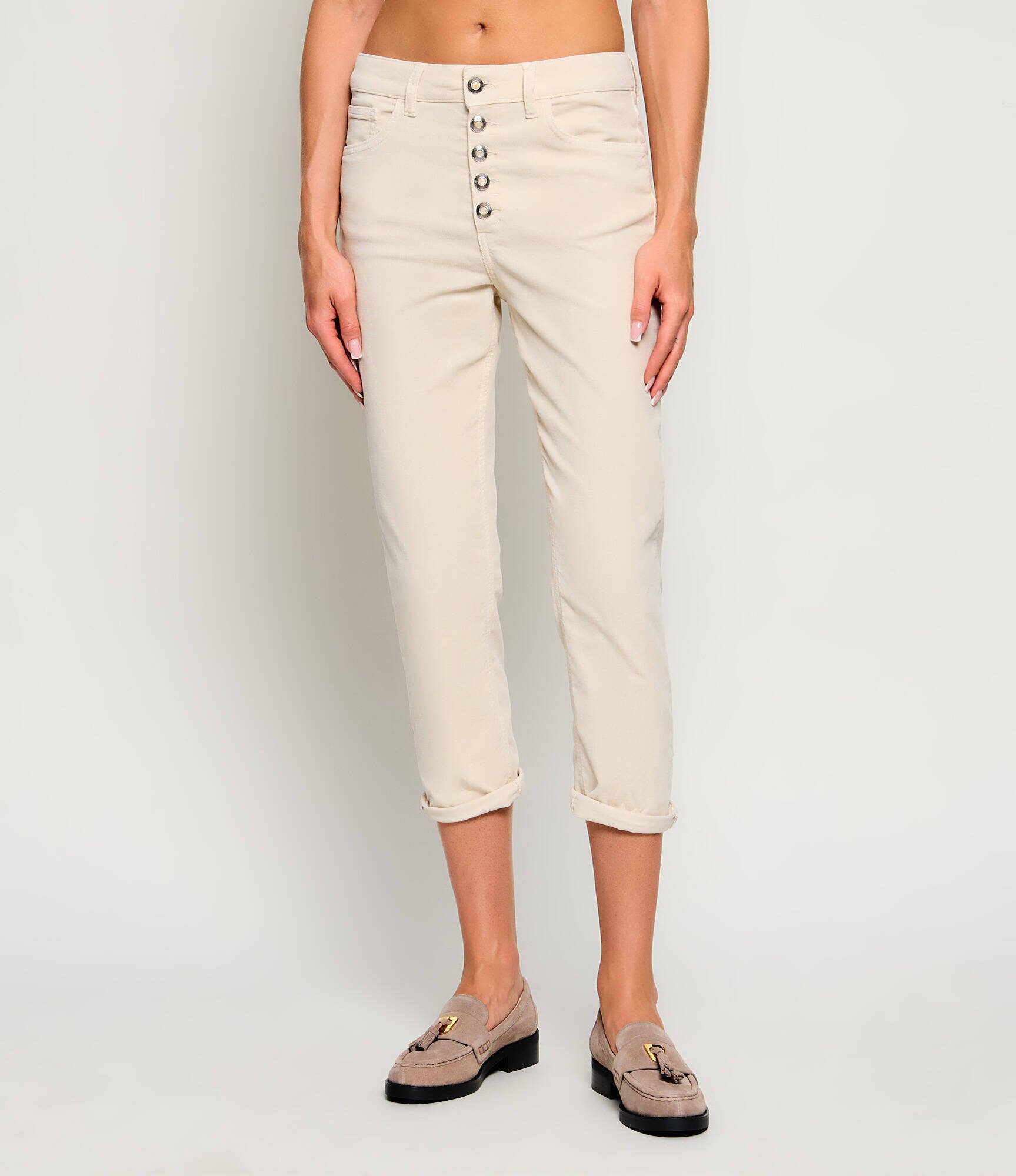 DONDUP - made in Italy Pantaloni Koons | Slim Fit | catifea reiată