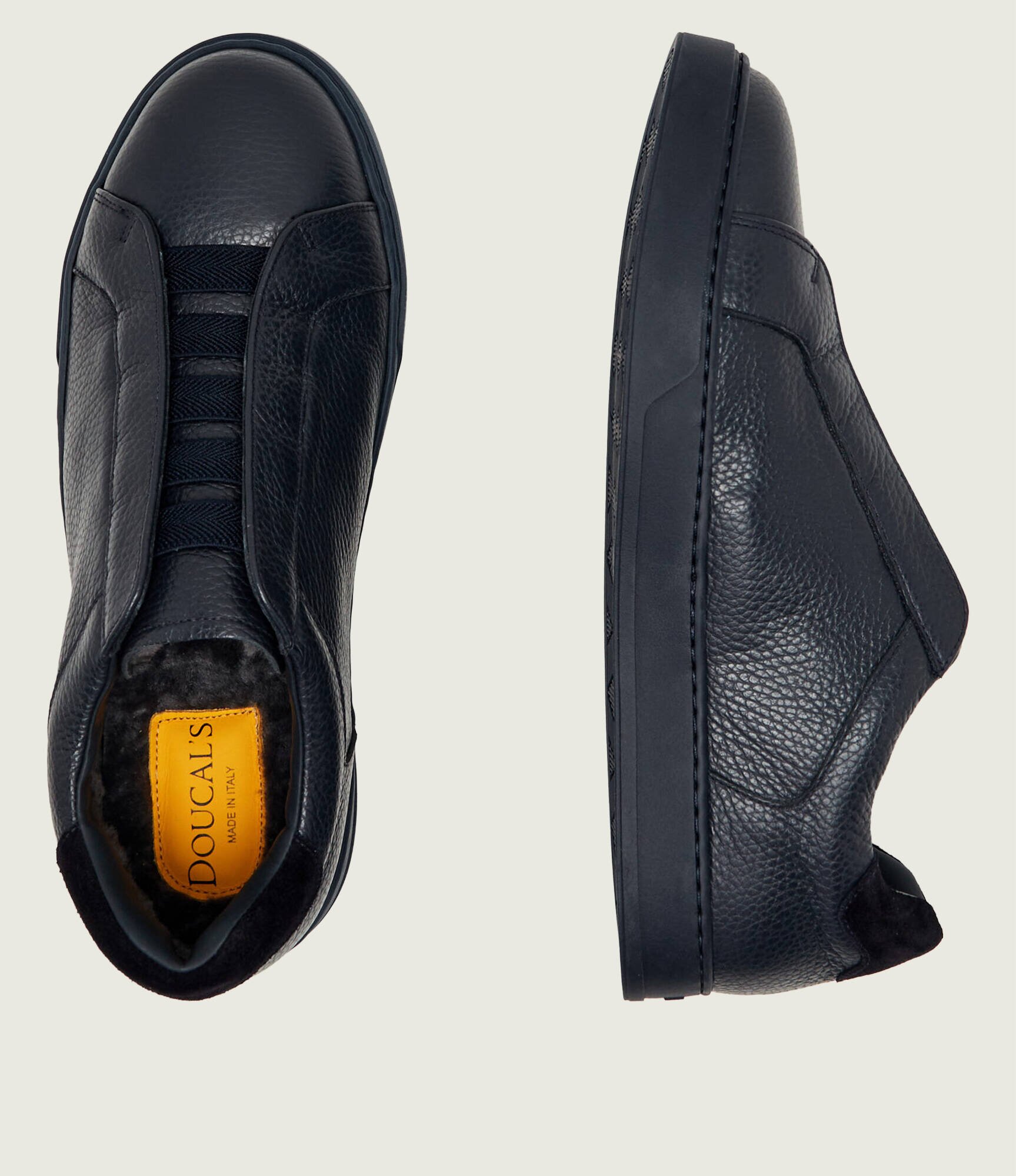 Doucal's Căptușite de piele slip on Venere cu adaos de lână