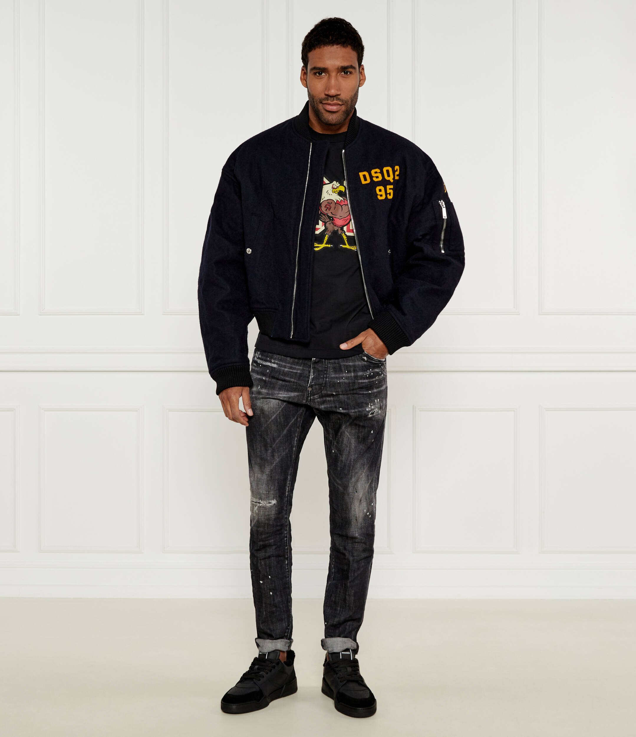 Dsquared2 De lână geacă bomber | Regular Fit