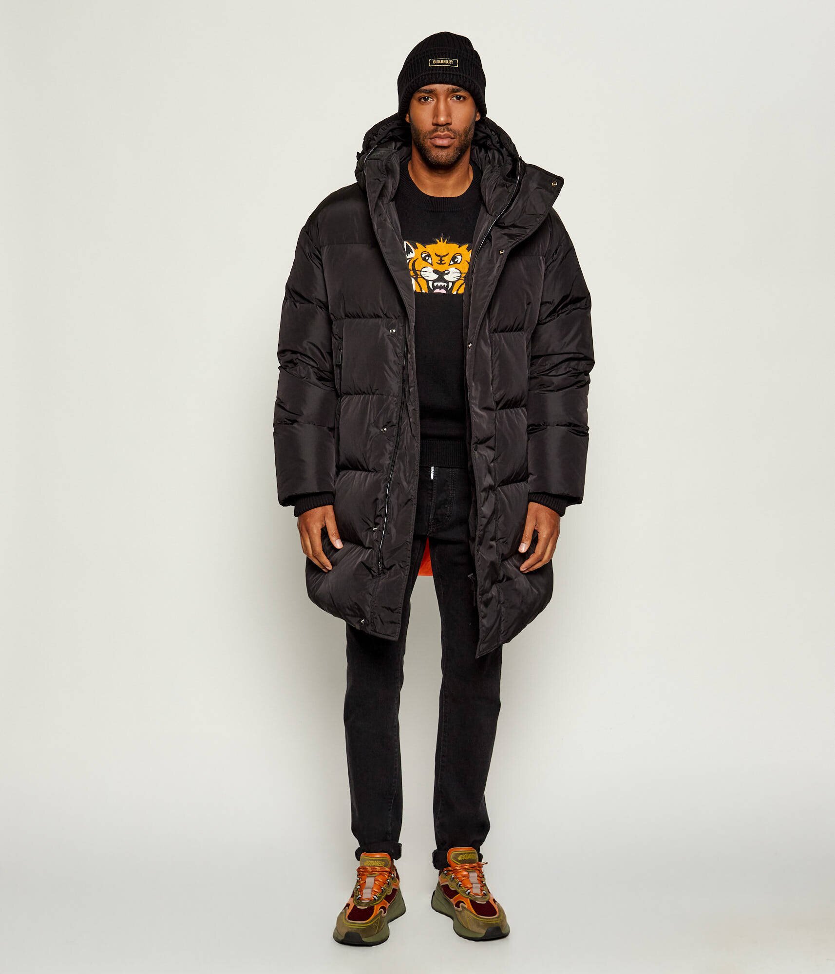 Dsquared2 De puf palton cu bretele