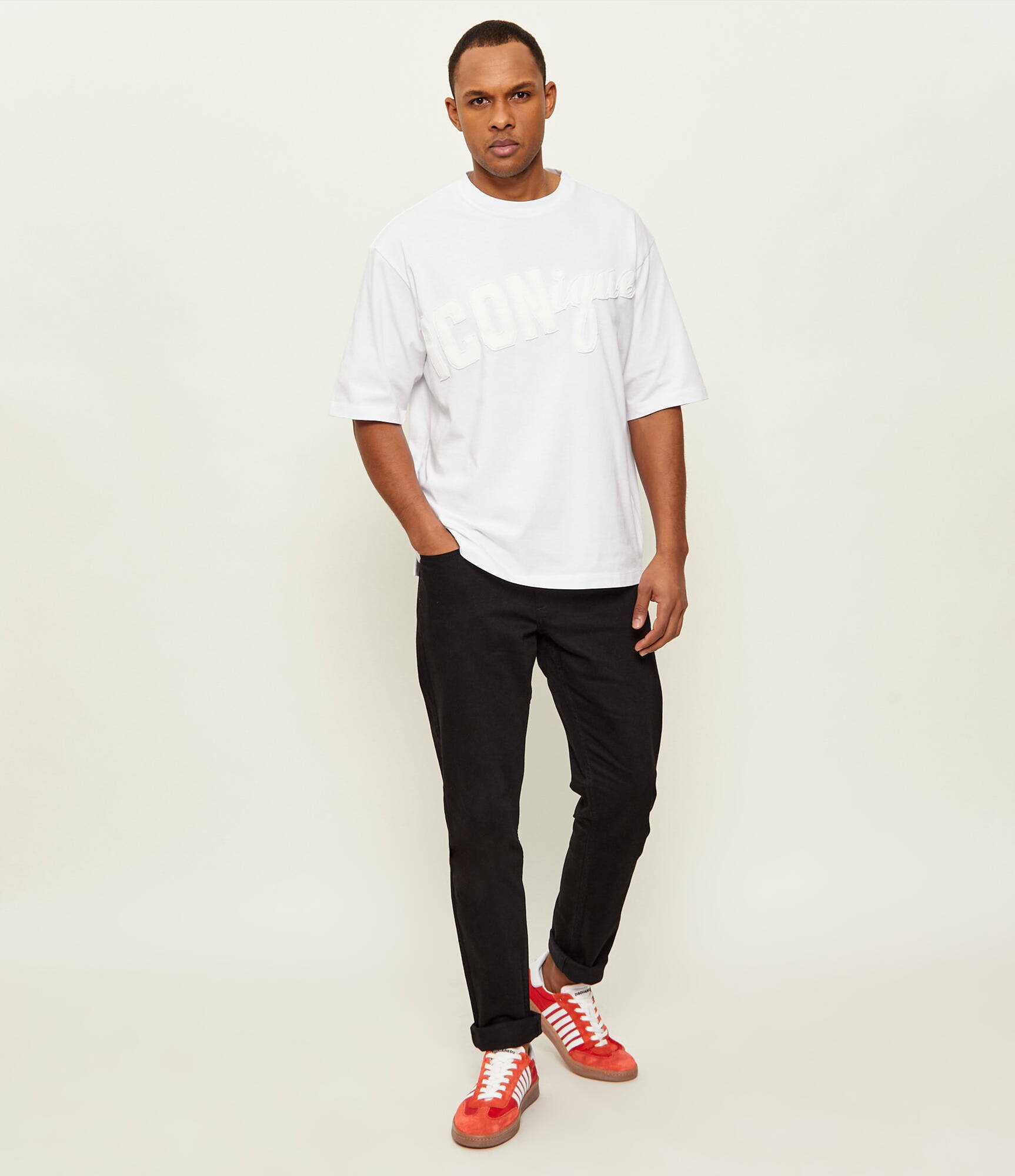 Dsquared2 Sneakers Boxer| piele întoarsă