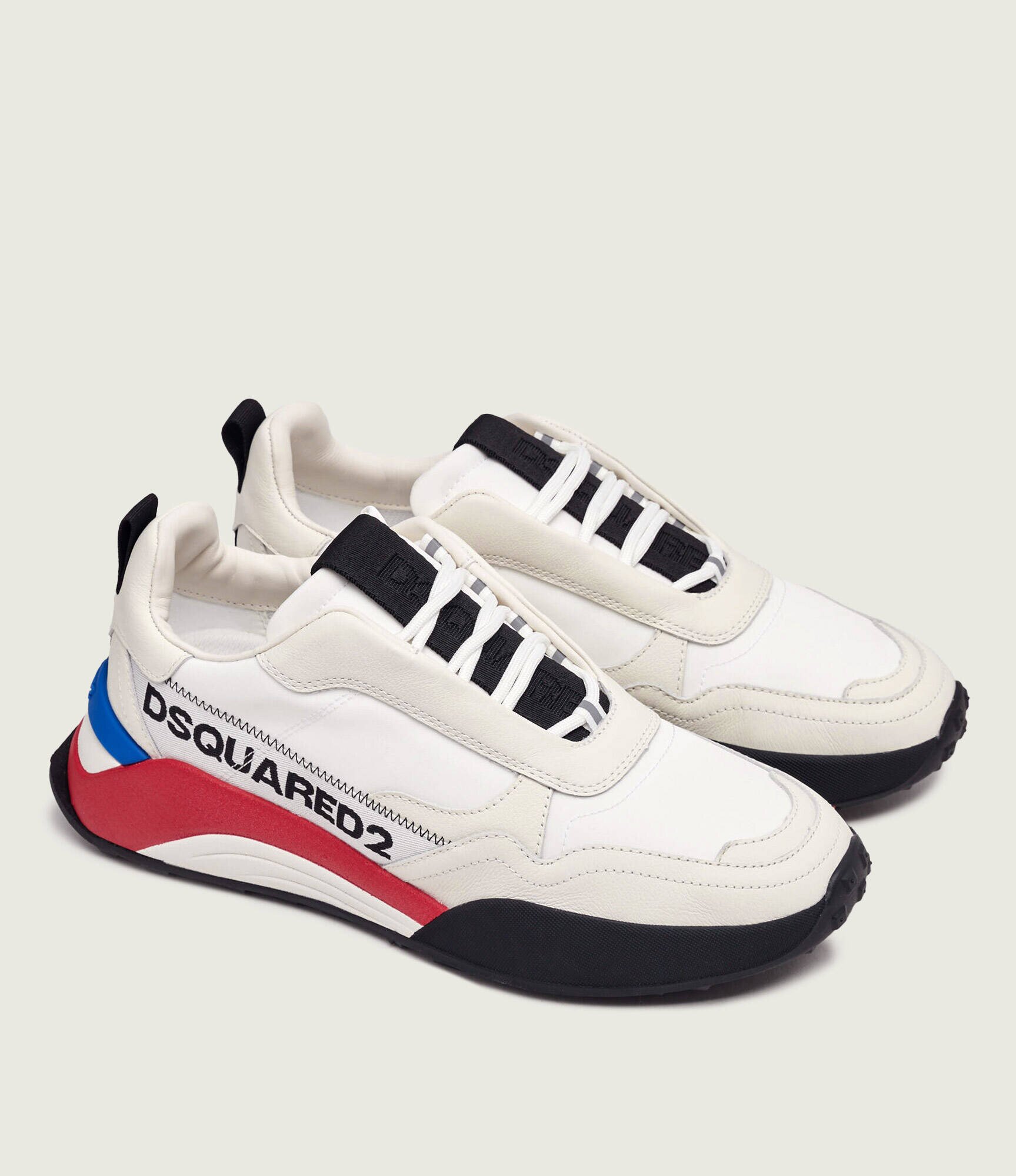 Dsquared2 Sneakers D2 Flow cu adaos de piele