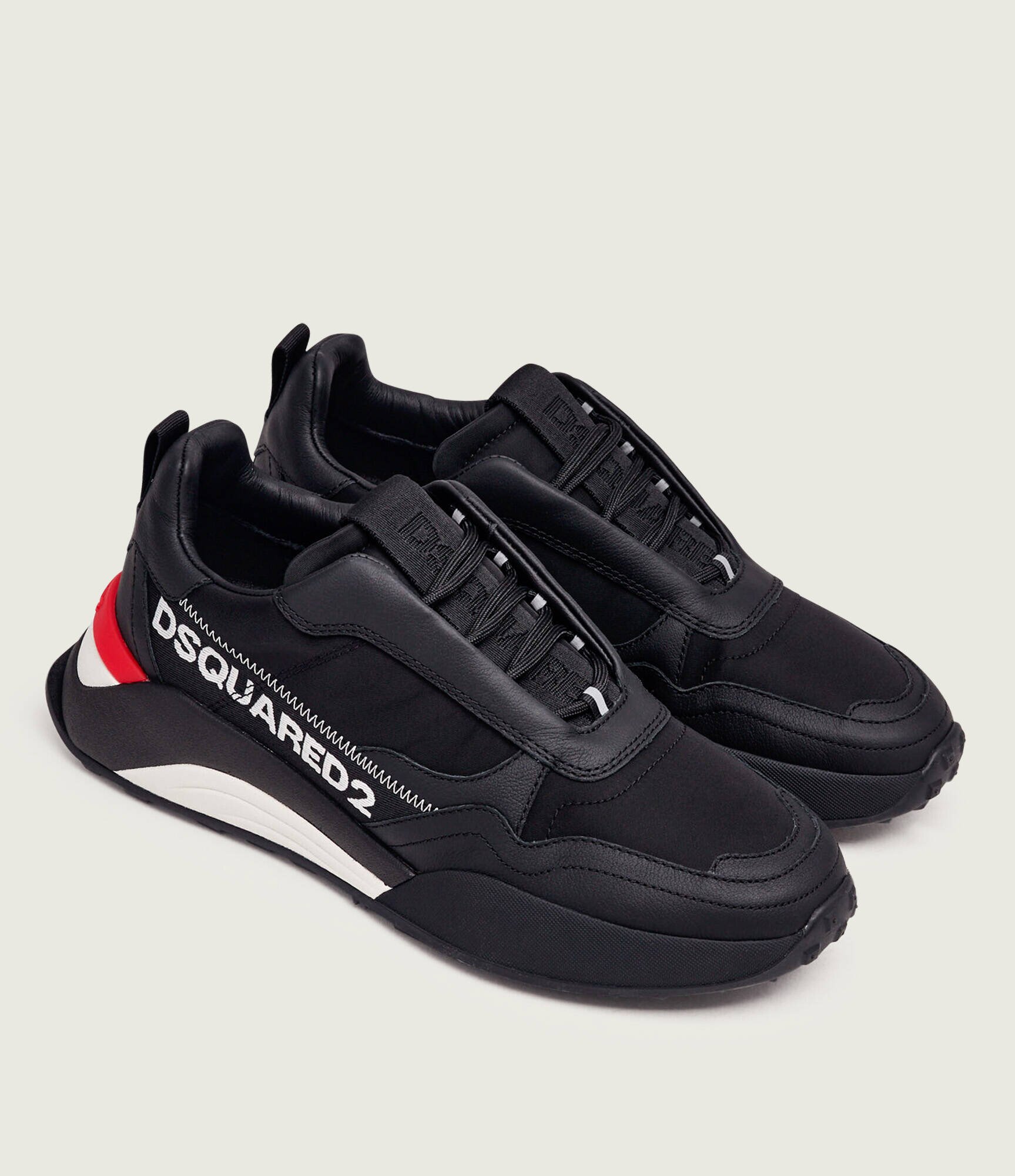Dsquared2 Sneakers D2 Flow cu adaos de piele