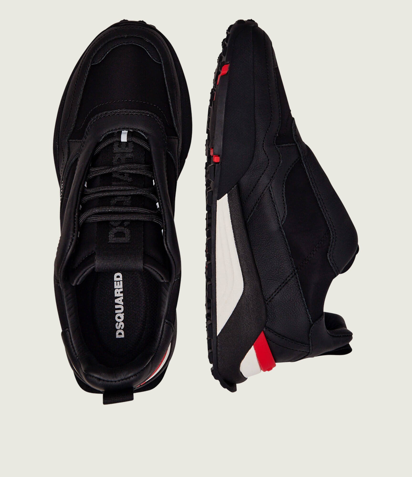 Dsquared2 Sneakers D2 Flow cu adaos de piele