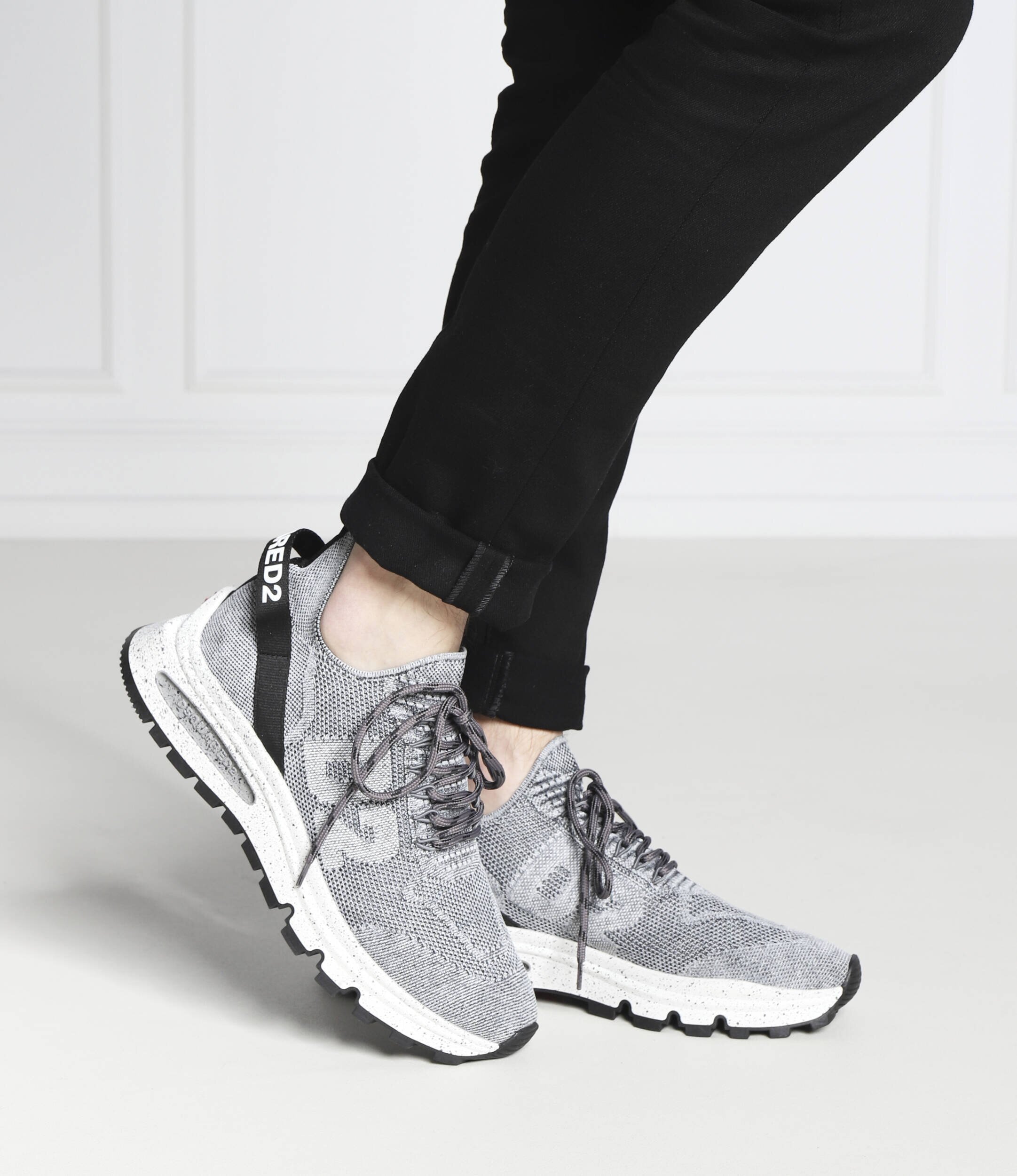 Dsquared2 Sneakers RUNDS2 cu adaos de piele