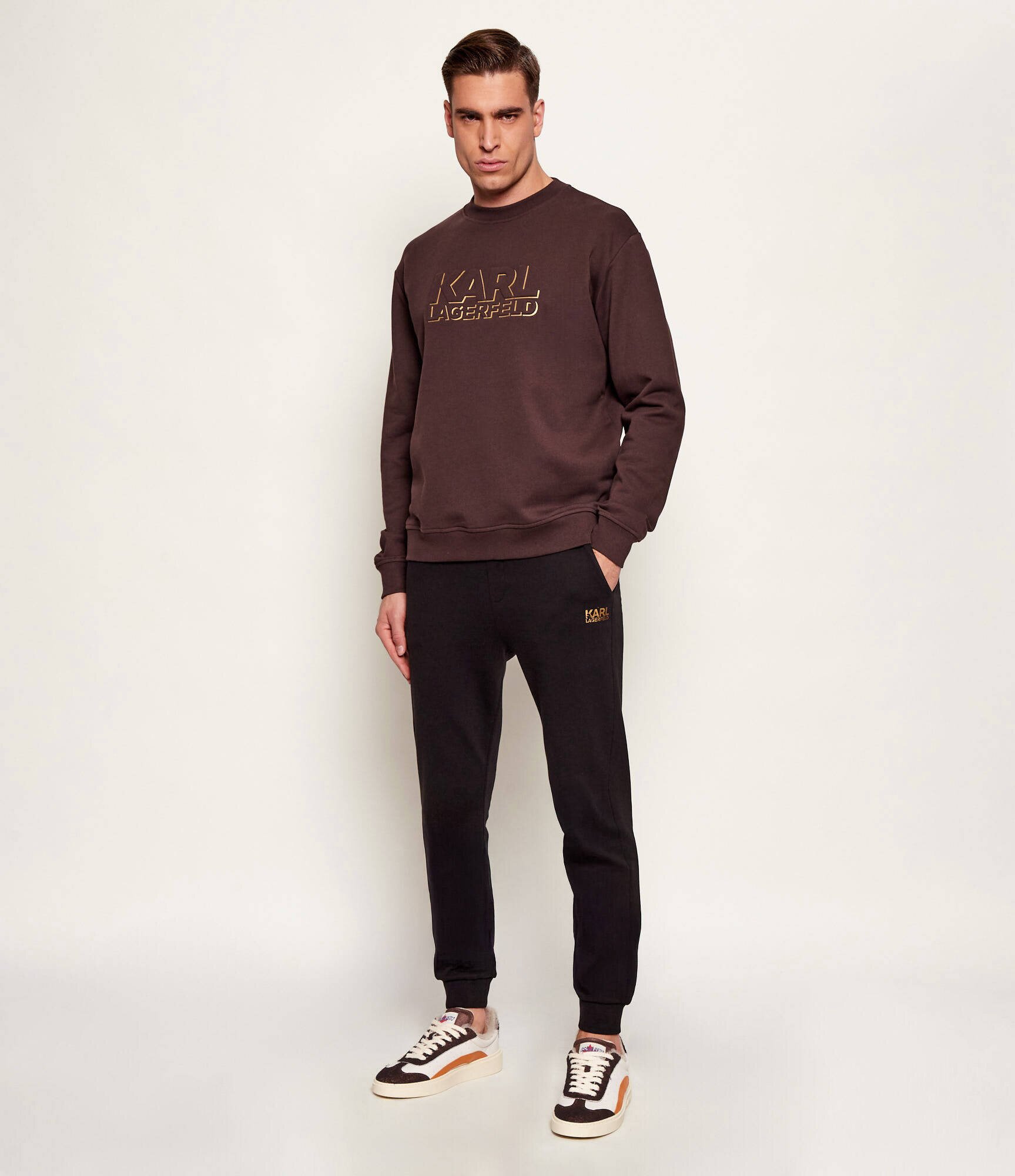 Dsquared2 Teniși din piele Rider | shearling cu adaos de lână