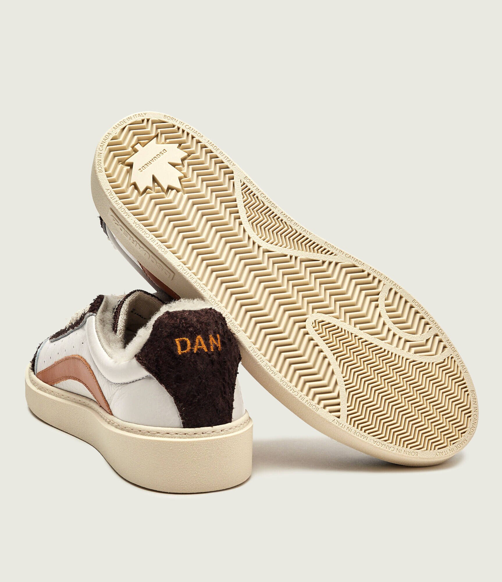 Dsquared2 Teniși din piele Rider | shearling cu adaos de lână