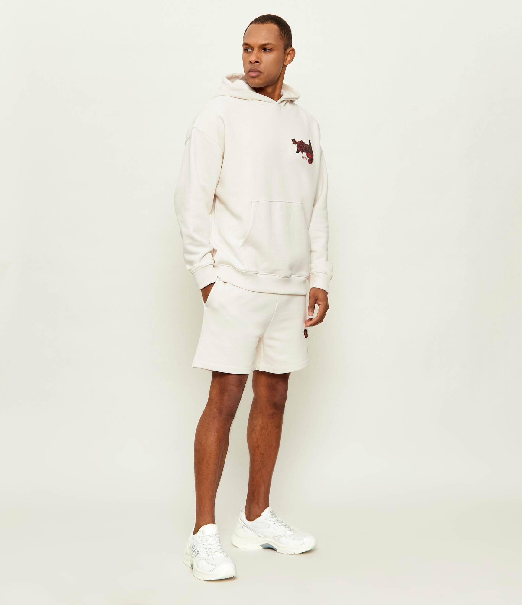 EA7 Sneakers cu adaos de piele