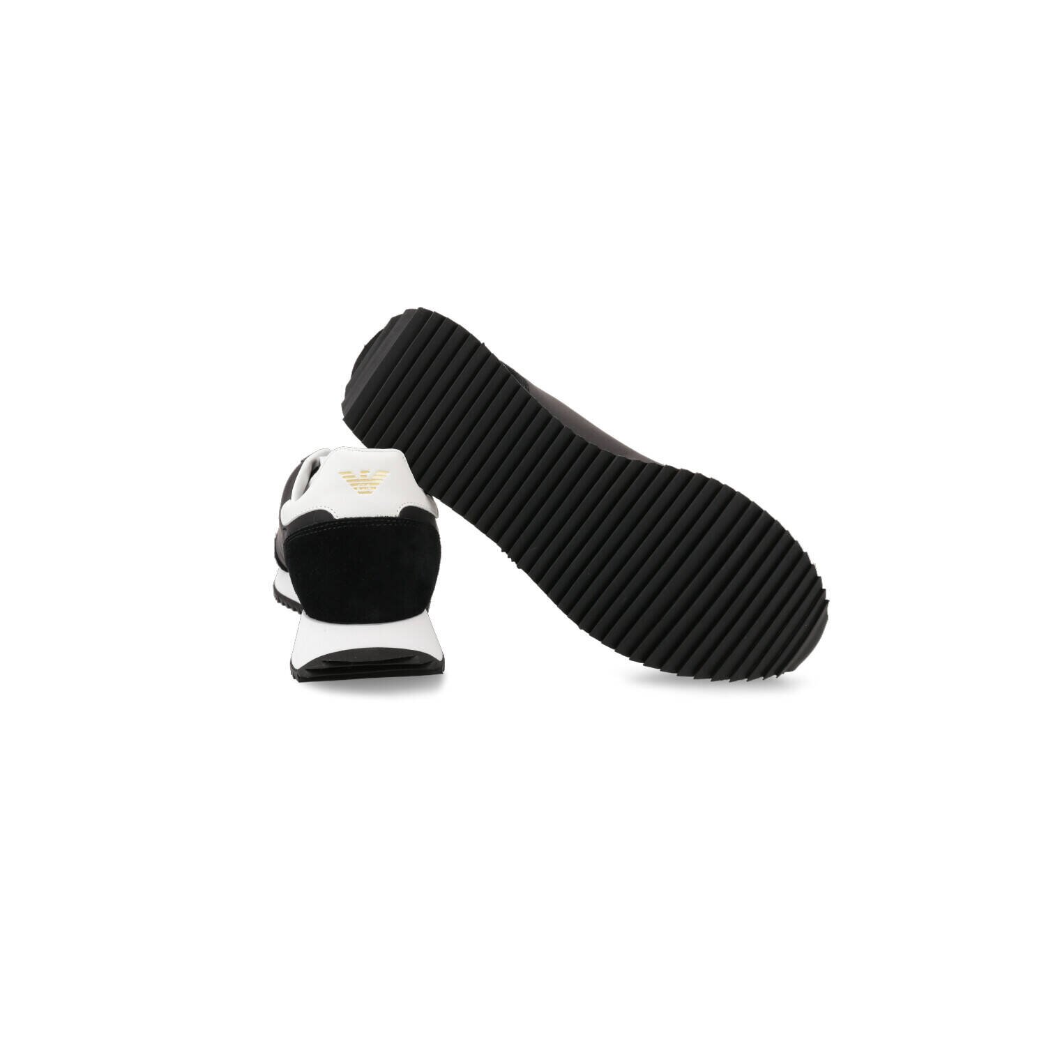 EA7 Sneakers cu adaos de piele
