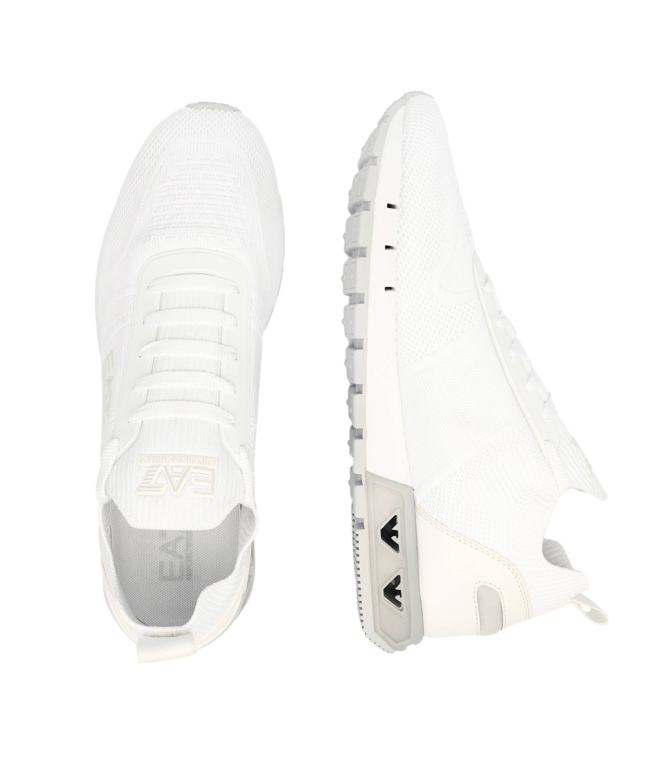 EA7 Sneakers cu adaos de piele