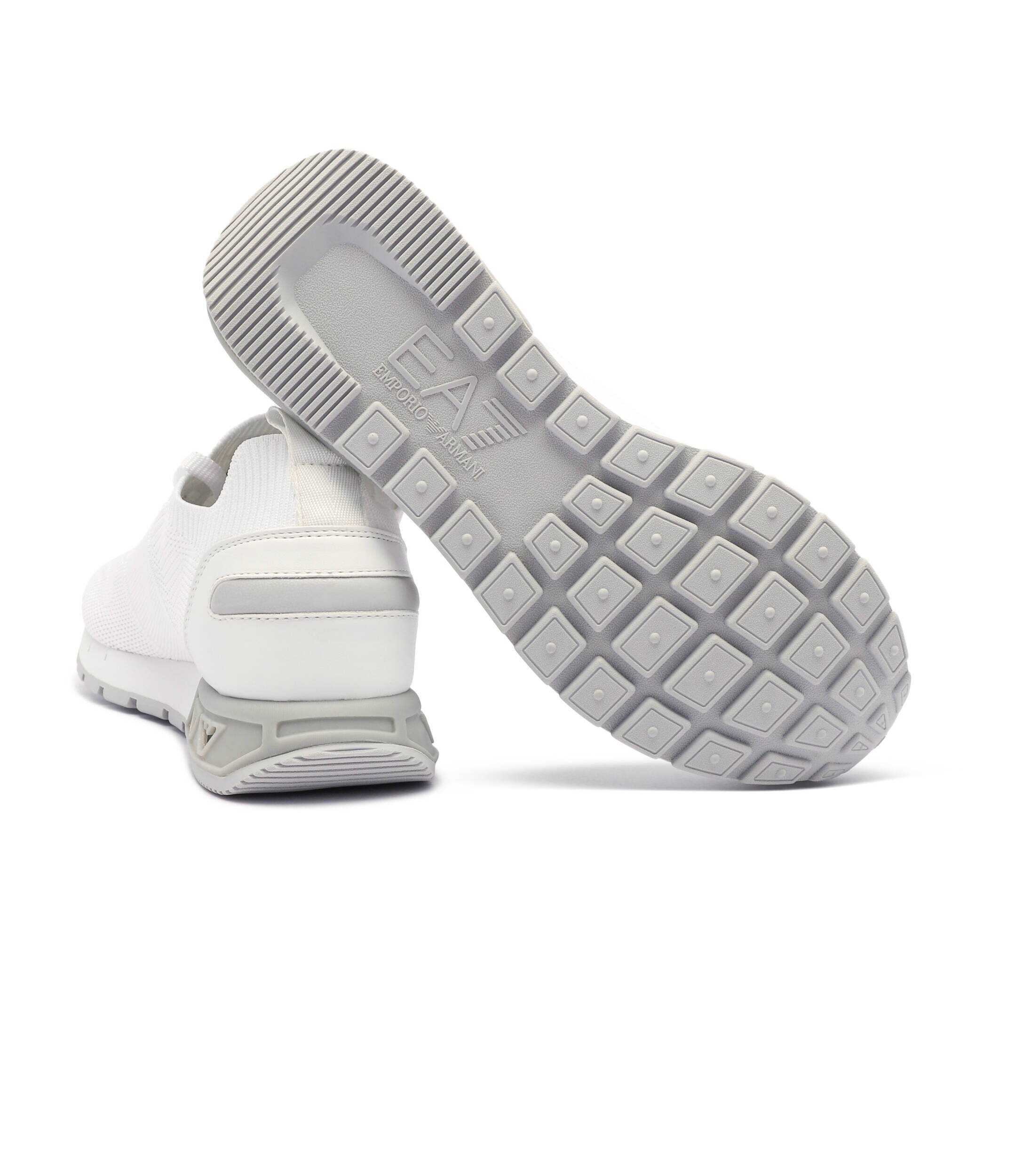 EA7 Sneakers cu adaos de piele