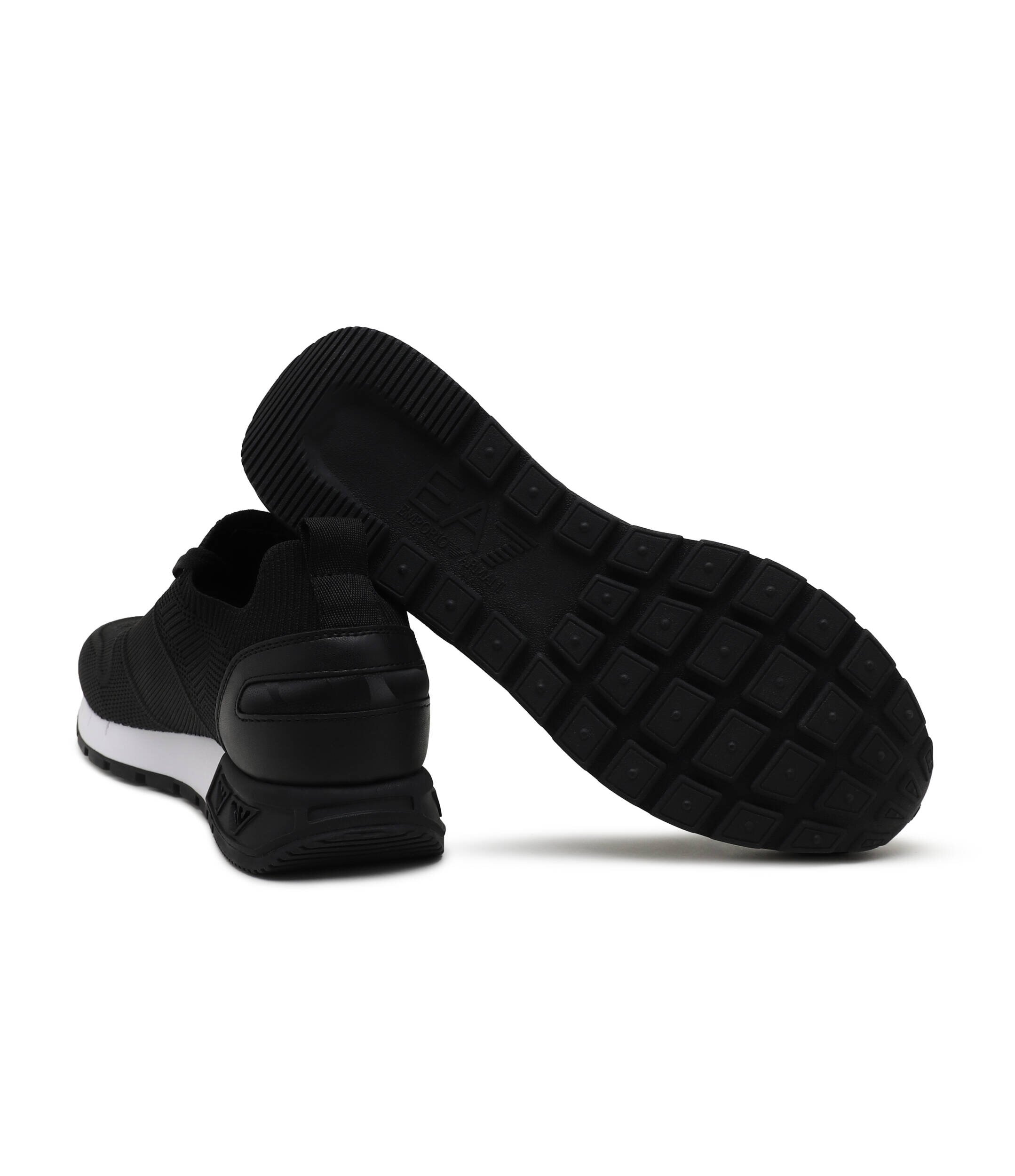 EA7 Sneakers cu adaos de piele