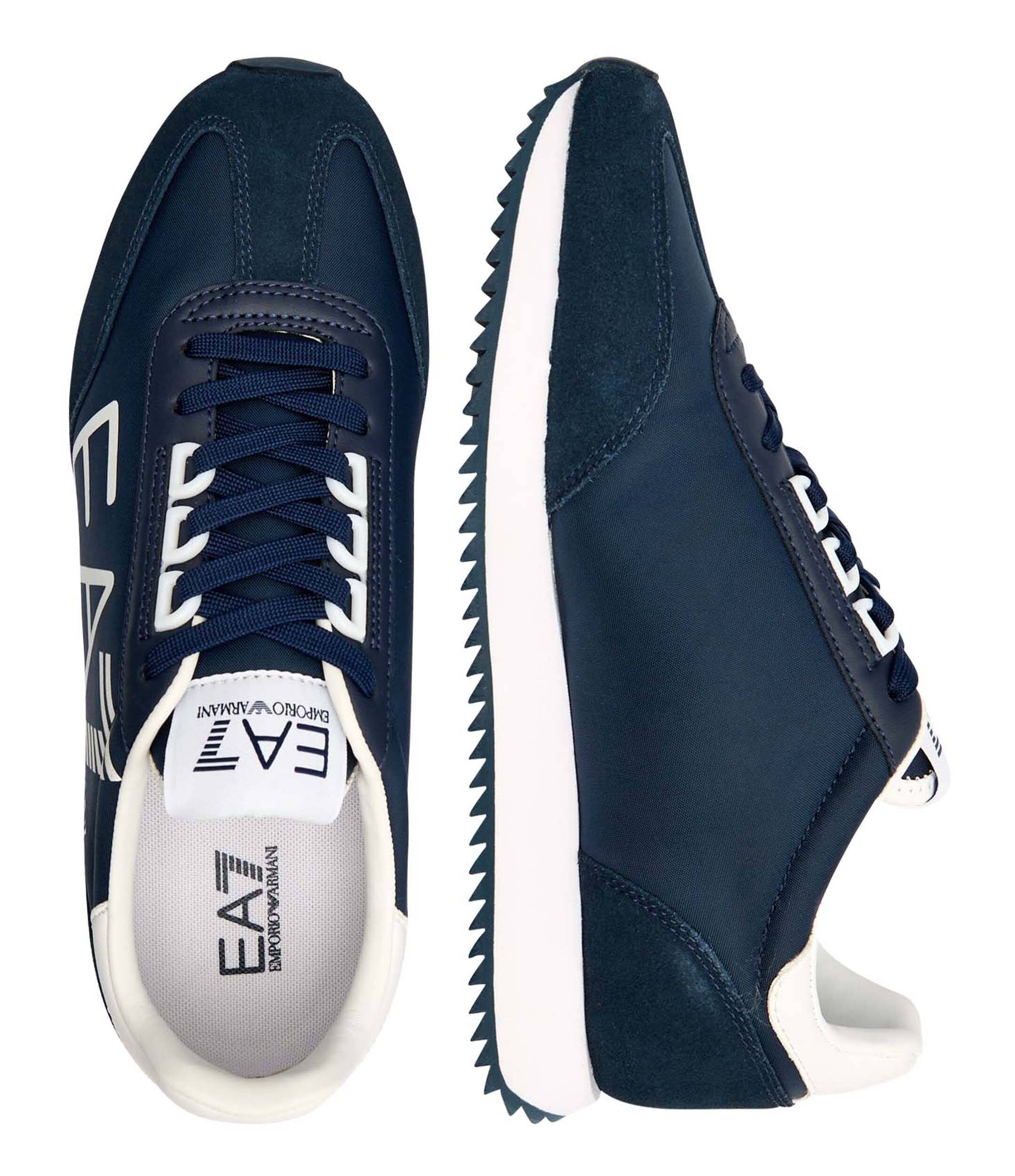 EA7 Sneakers cu adaos de piele