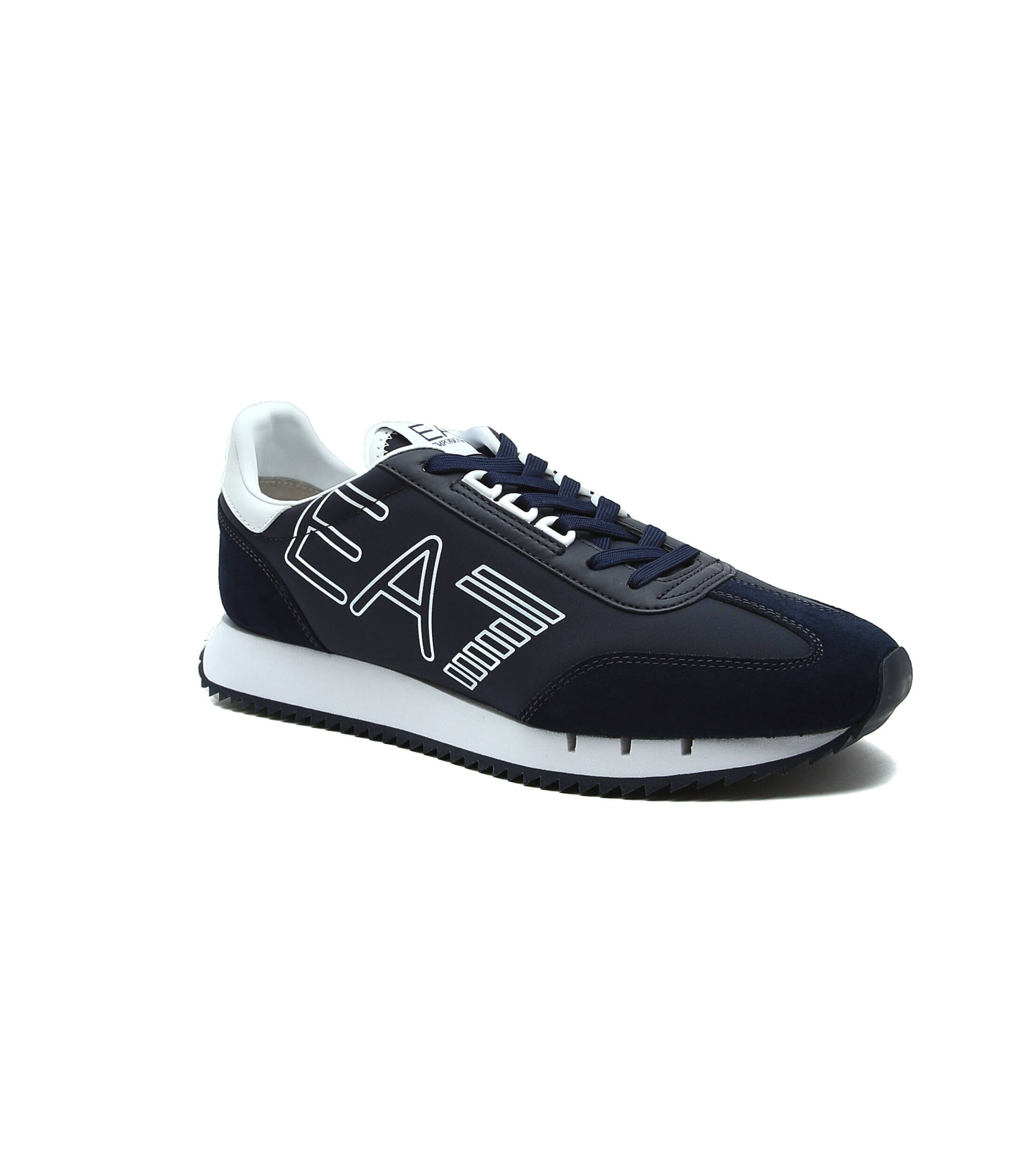 EA7 Sneakers cu adaos de piele