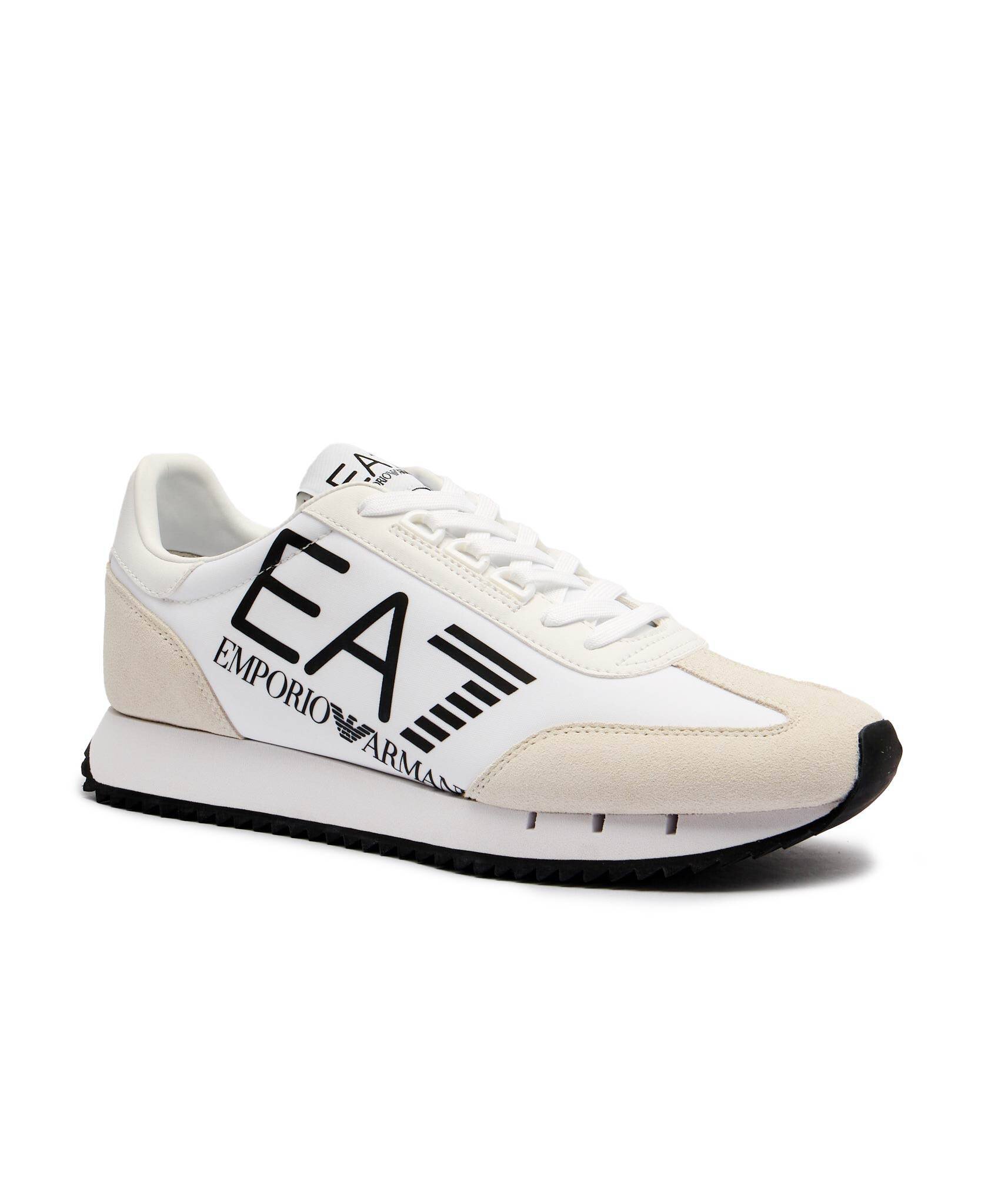 EA7 Sneakers cu adaos de piele