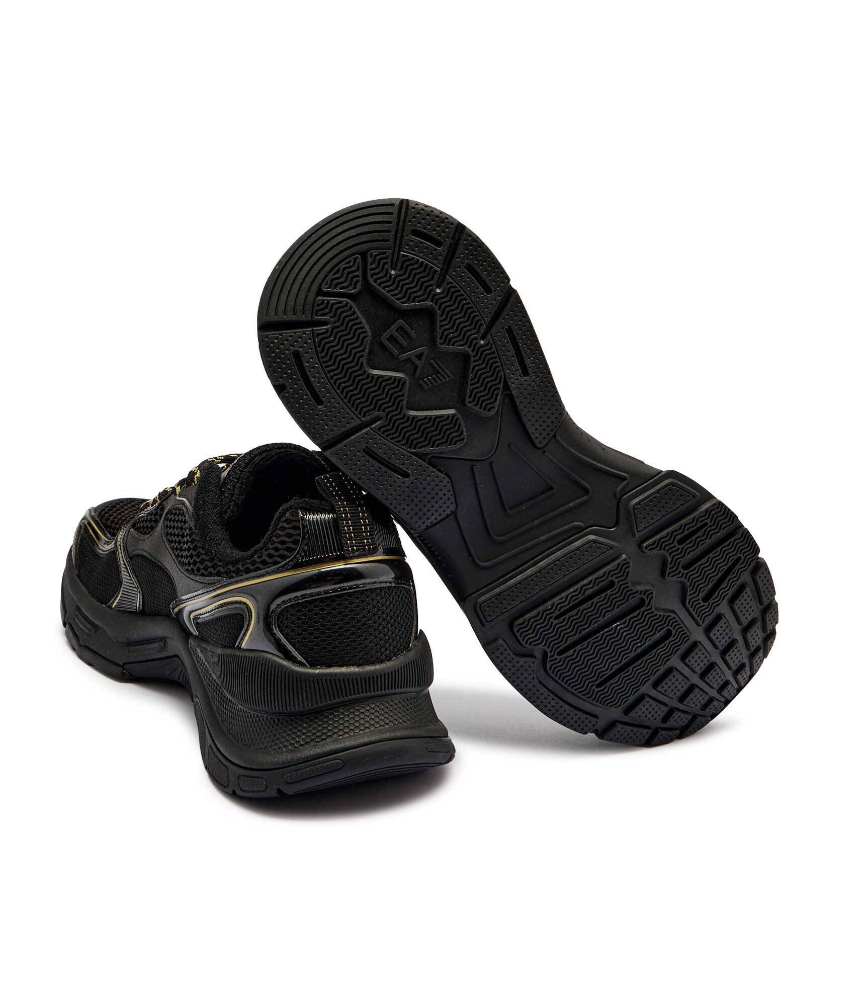 EA7 Sneakers cu adaos de piele