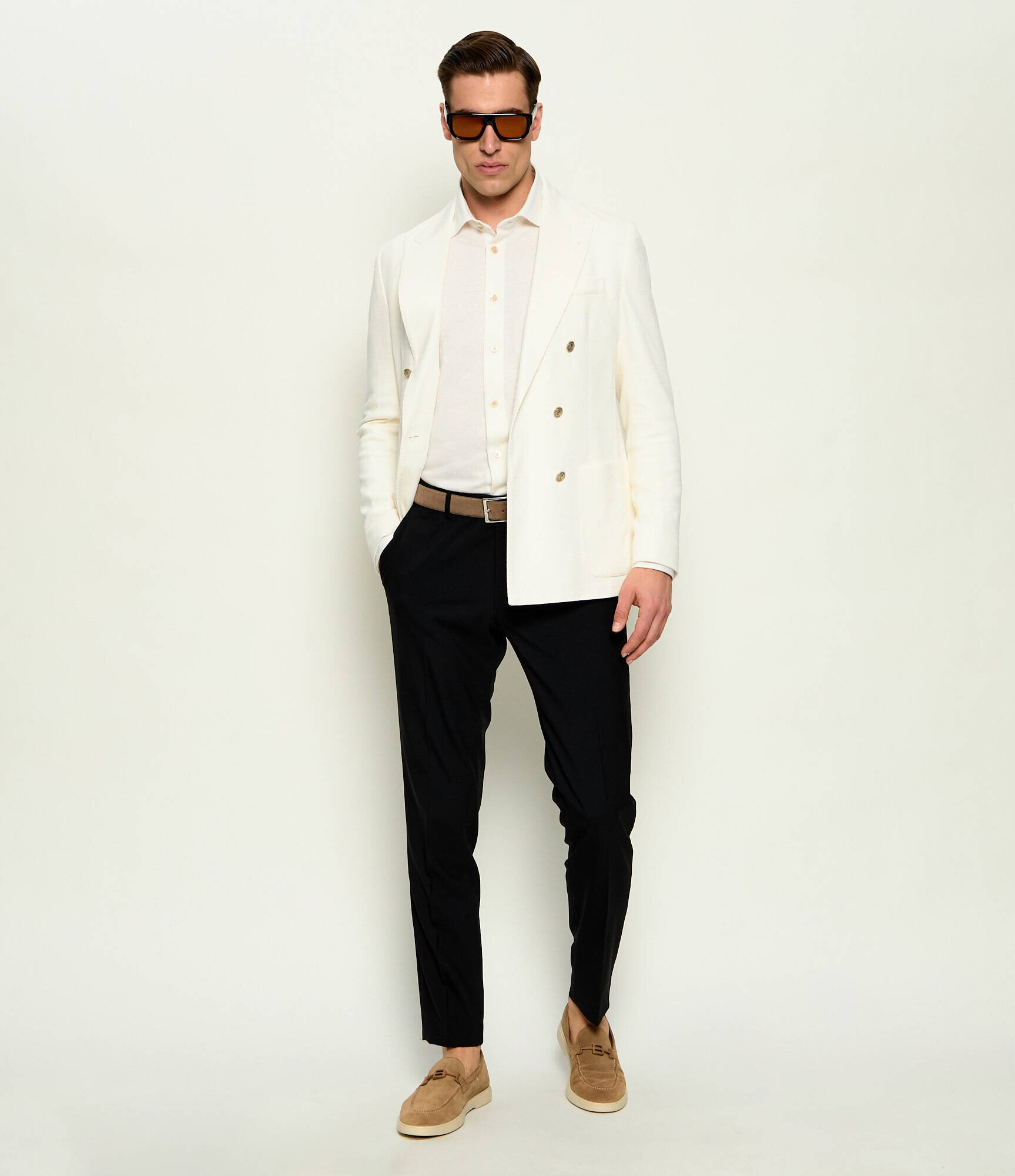 Eleventy Cămașă DANDY | Slim Fit | cu adaos de in